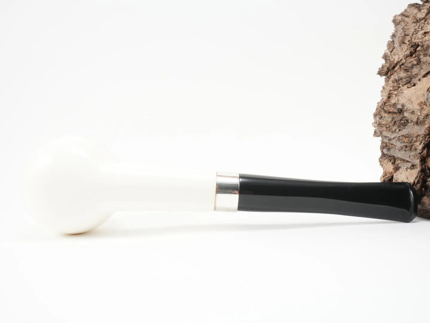 Meerschaum Pfeife Billiard glatt large Silber von 1a Meerschaum – Produktbild 7