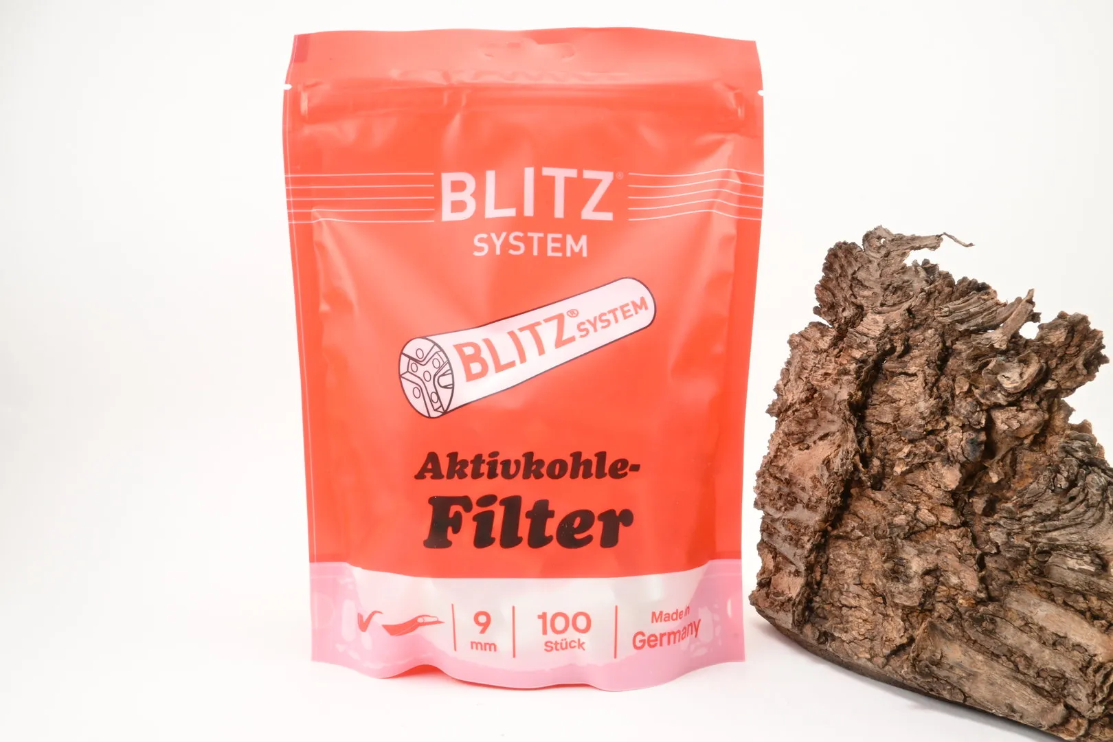 Blitz Pfeifen-Filter mit Aktivkohle 9mm 100 Stck