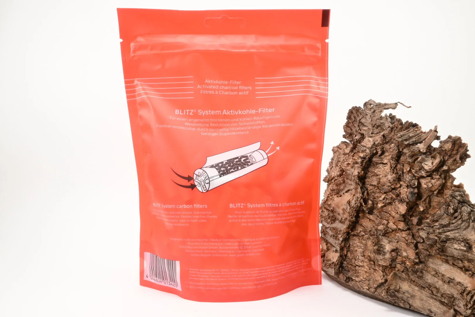 Blitz Pfeifen-Filter mit Aktivkohle 9mm 100 Stck – Produktbild 2
