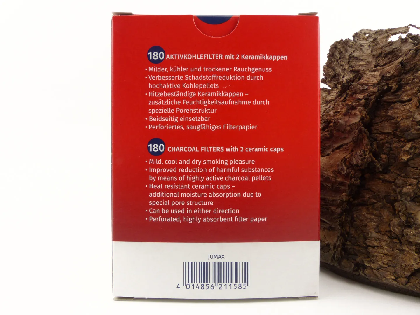 Vauen Pfeifen-Filter mit Aktivkohle 9mm 180 Stck – Produktbild 2