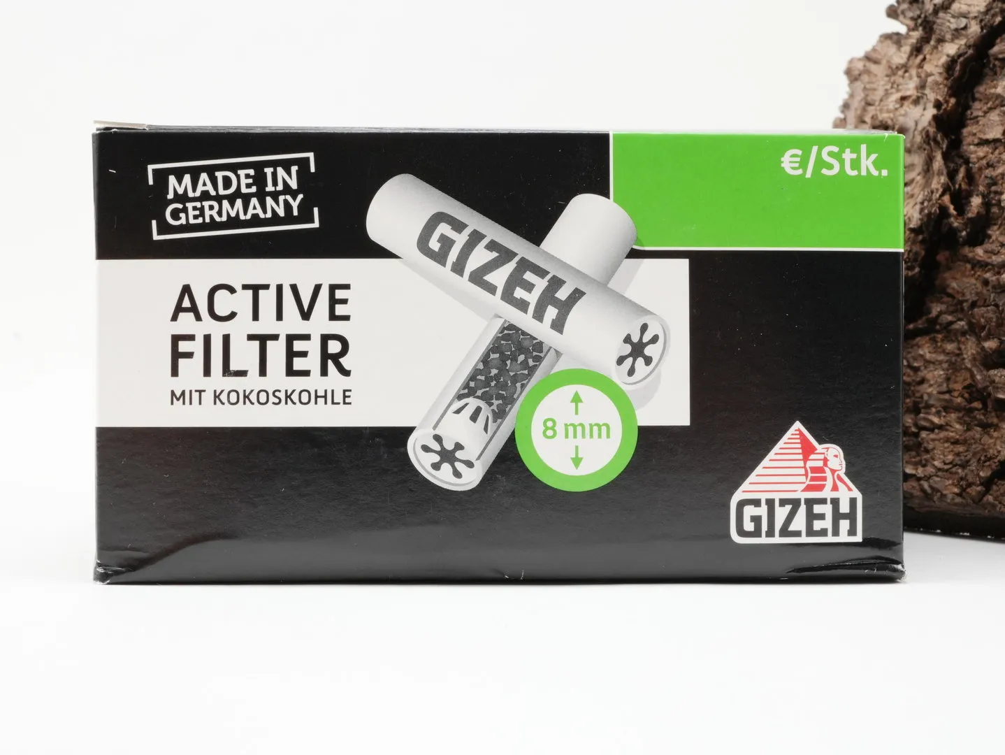 GIZEH Aktivkohlefilter 8mm 200 Stück (für 9mm Pfeifen) – Produktbild 2