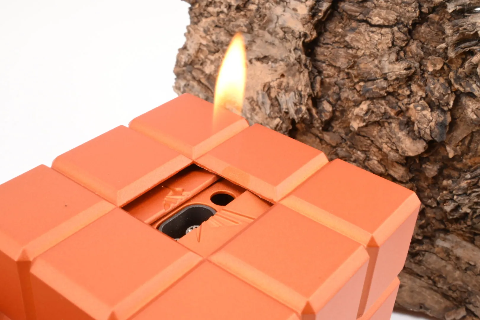 Colibri Tischfeuerzeug Heritage Cube orange – Produktbild 6