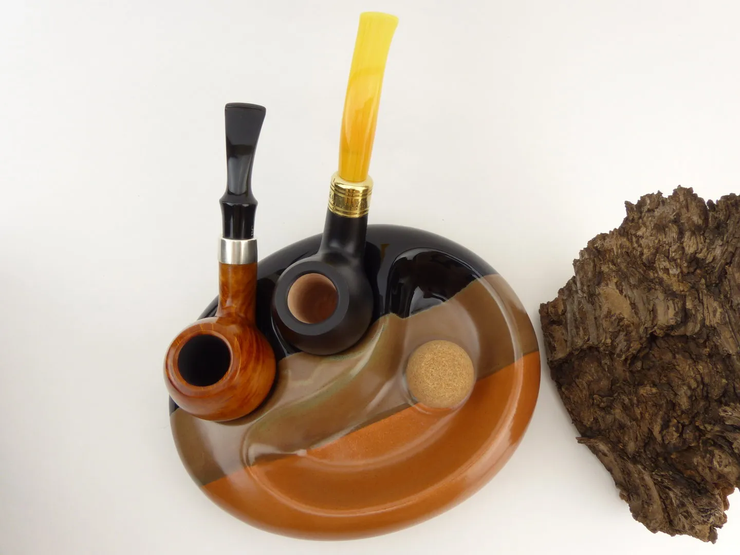 Pfeifenaschenbecher 2er tricolor oval – Produktbild 6