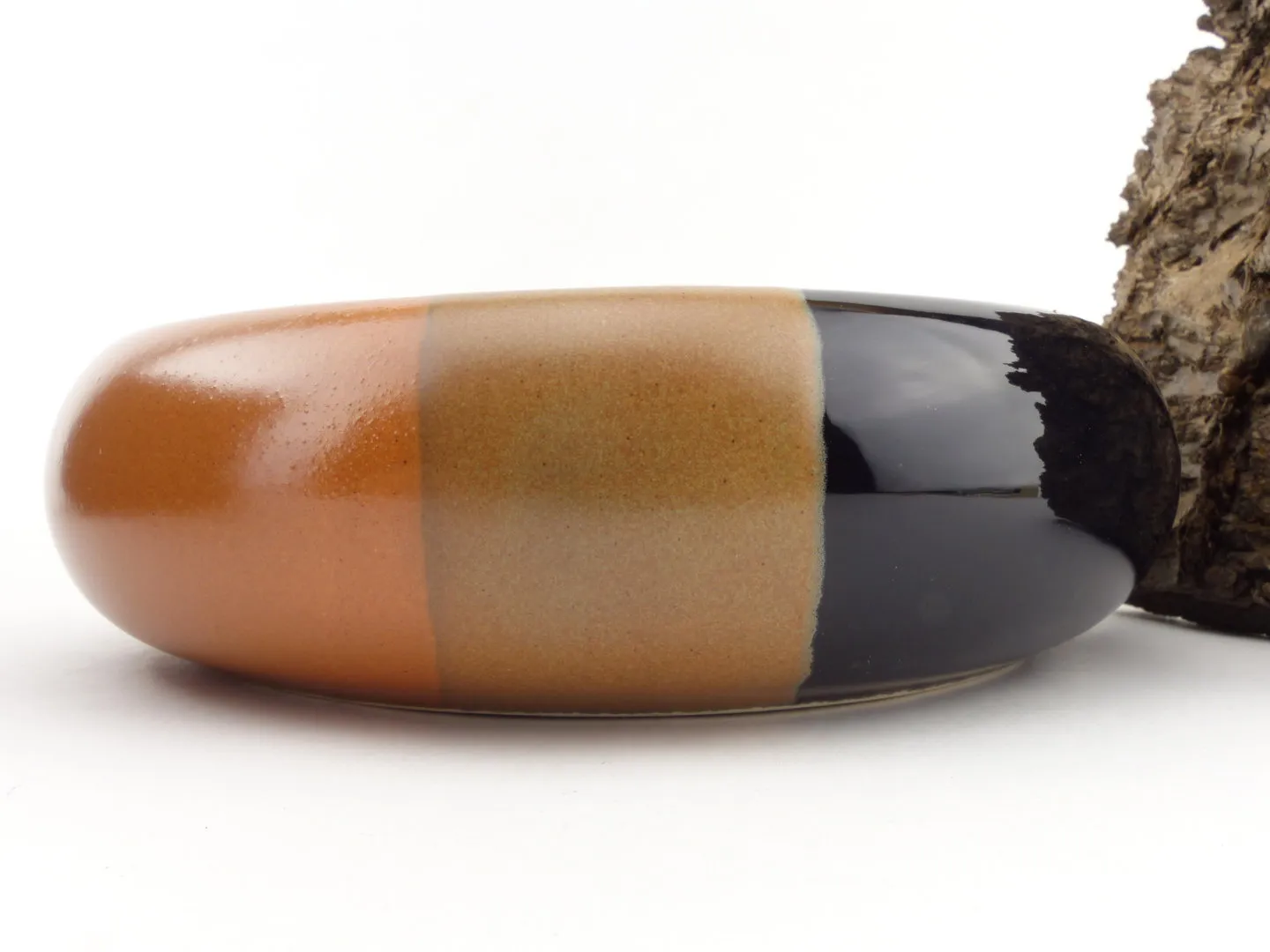 Pfeifenaschenbecher Rund Tricolor Schwarz Braun – Produktbild 4