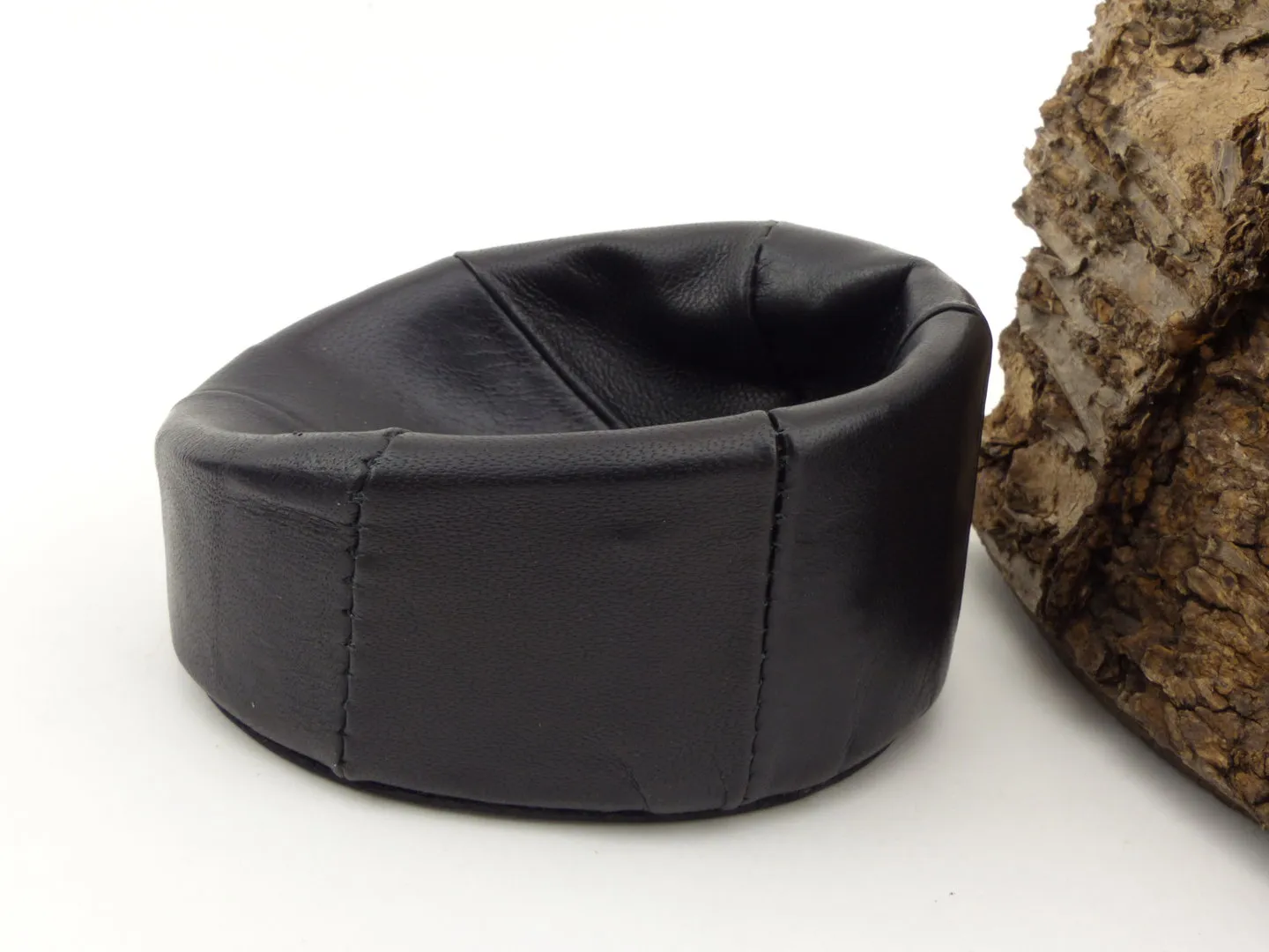 Pfeifenständer Pantoffel Leder schwarz 1er