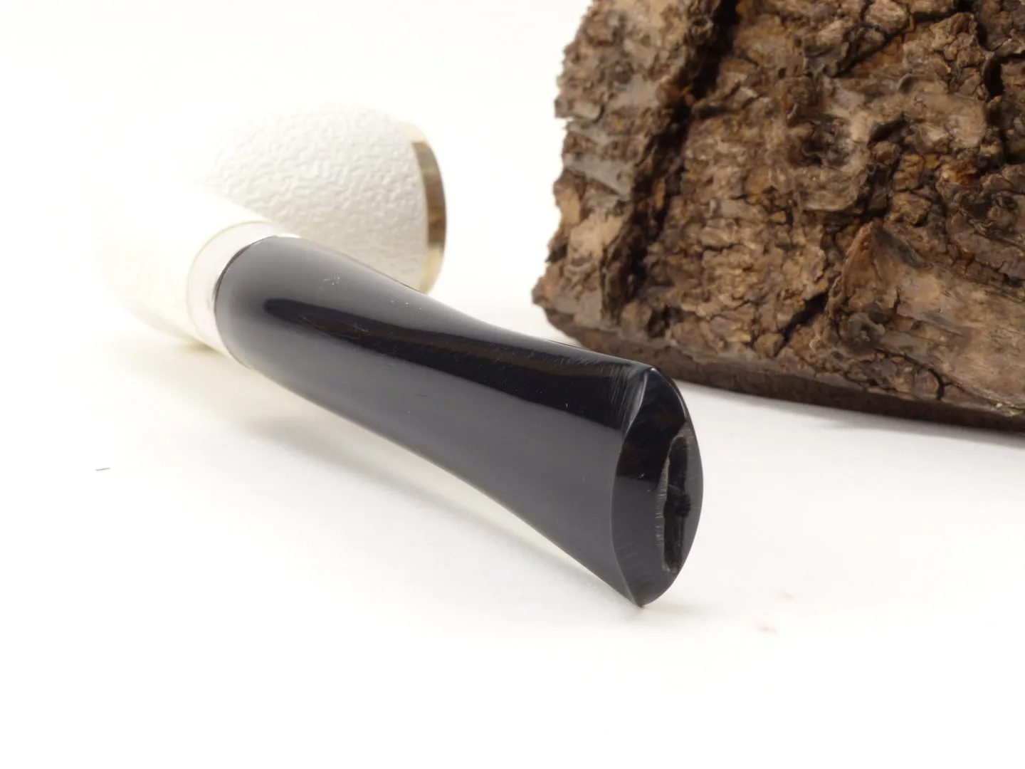 Meerschaum Pfeife Billiard graviert large Silber von 1a Meerschaum – Produktbild 4