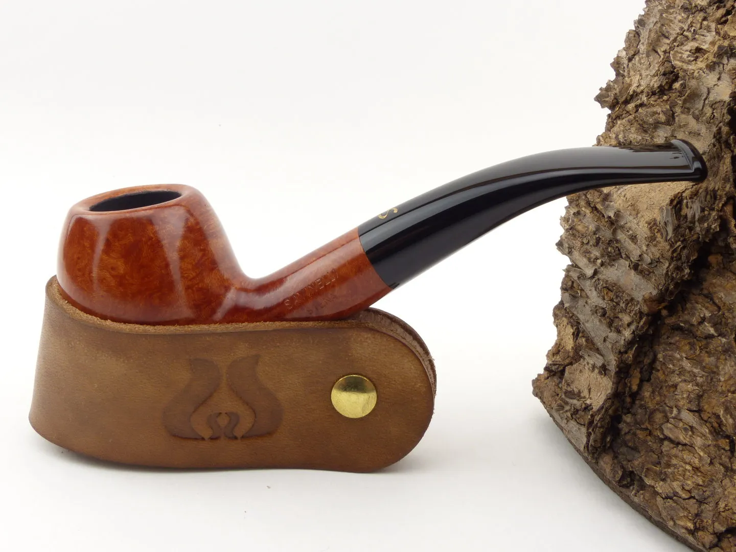 Pfeifen Shop Besteck Ständer Leder dunkel von Pfeifen Shop Online