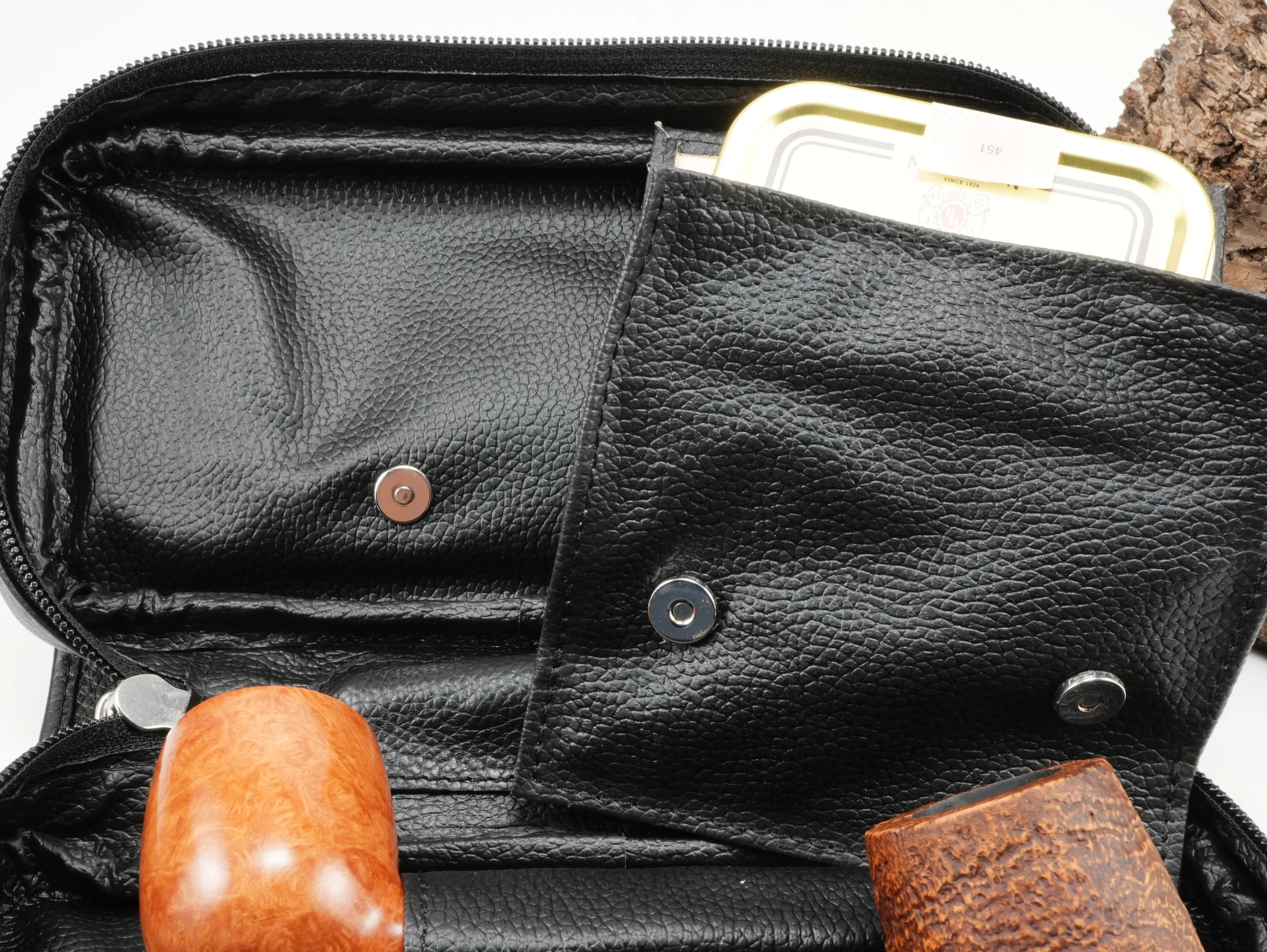 Guy Janot Pfeifentasche 2er Schwarz 6012 – Produktbild 7
