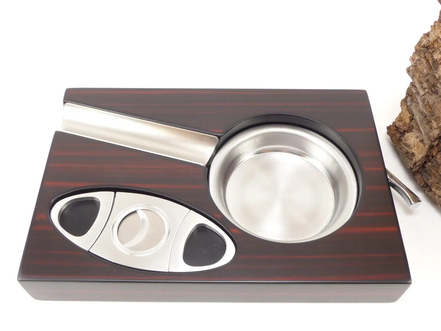 Zigarren Set Ebony Mit Ascher Und Cutter – Produktbild 2