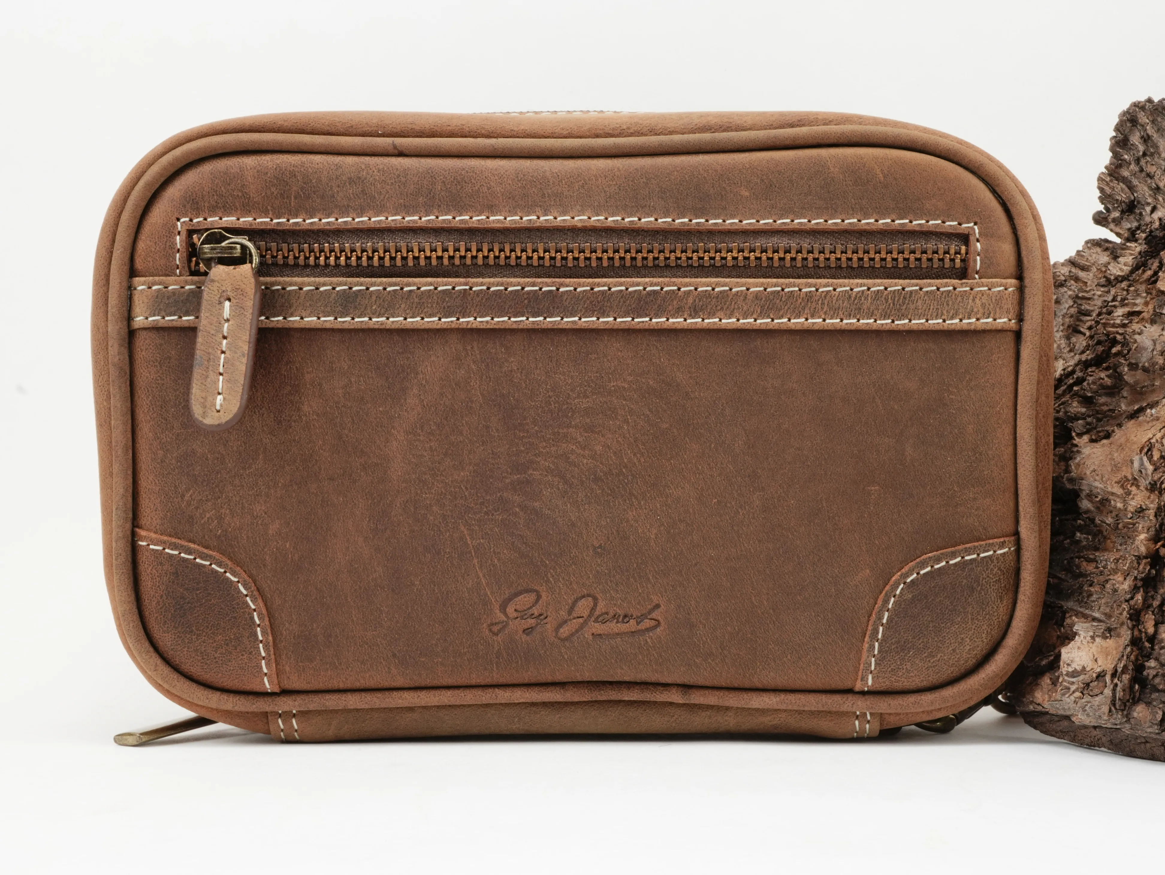 Guy Janot Pfeifentasche 3er Buffalo Canvas 6236