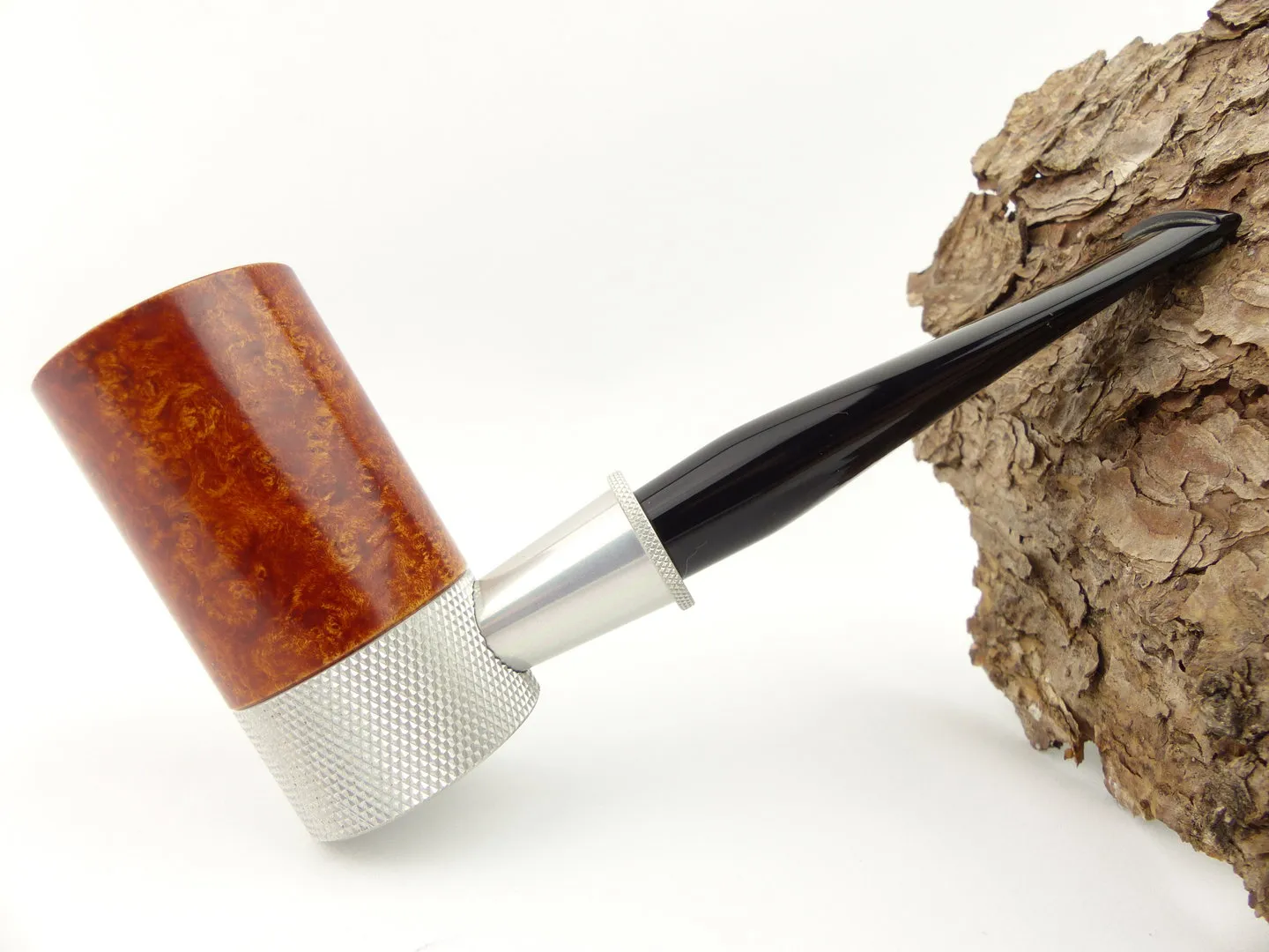 Tsuge Pfeife Roulette glatt silber Filter – Produktbild 2