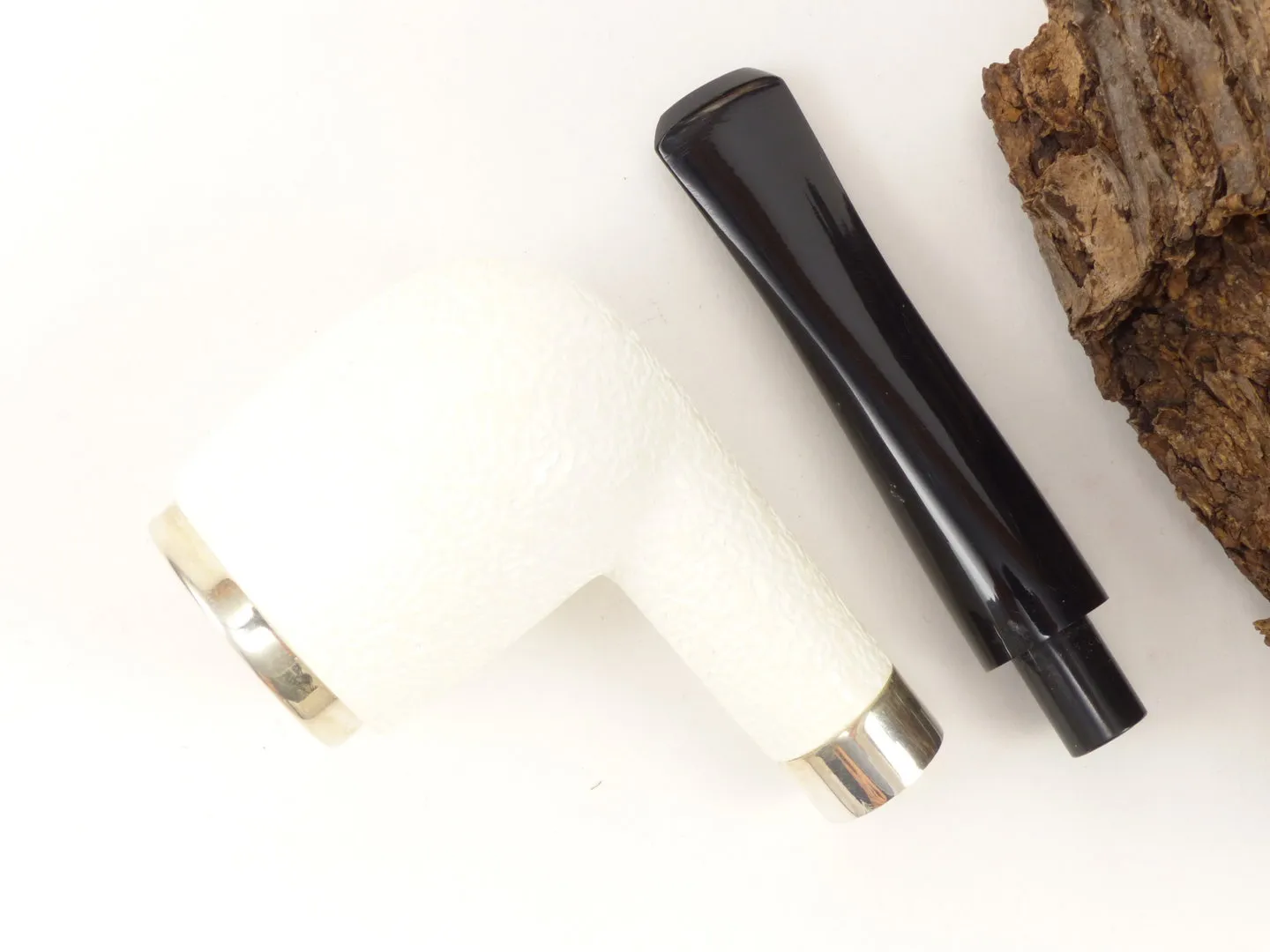 Meerschaum Pfeife Billiard graviert large Silber von 1a Meerschaum – Produktbild 9
