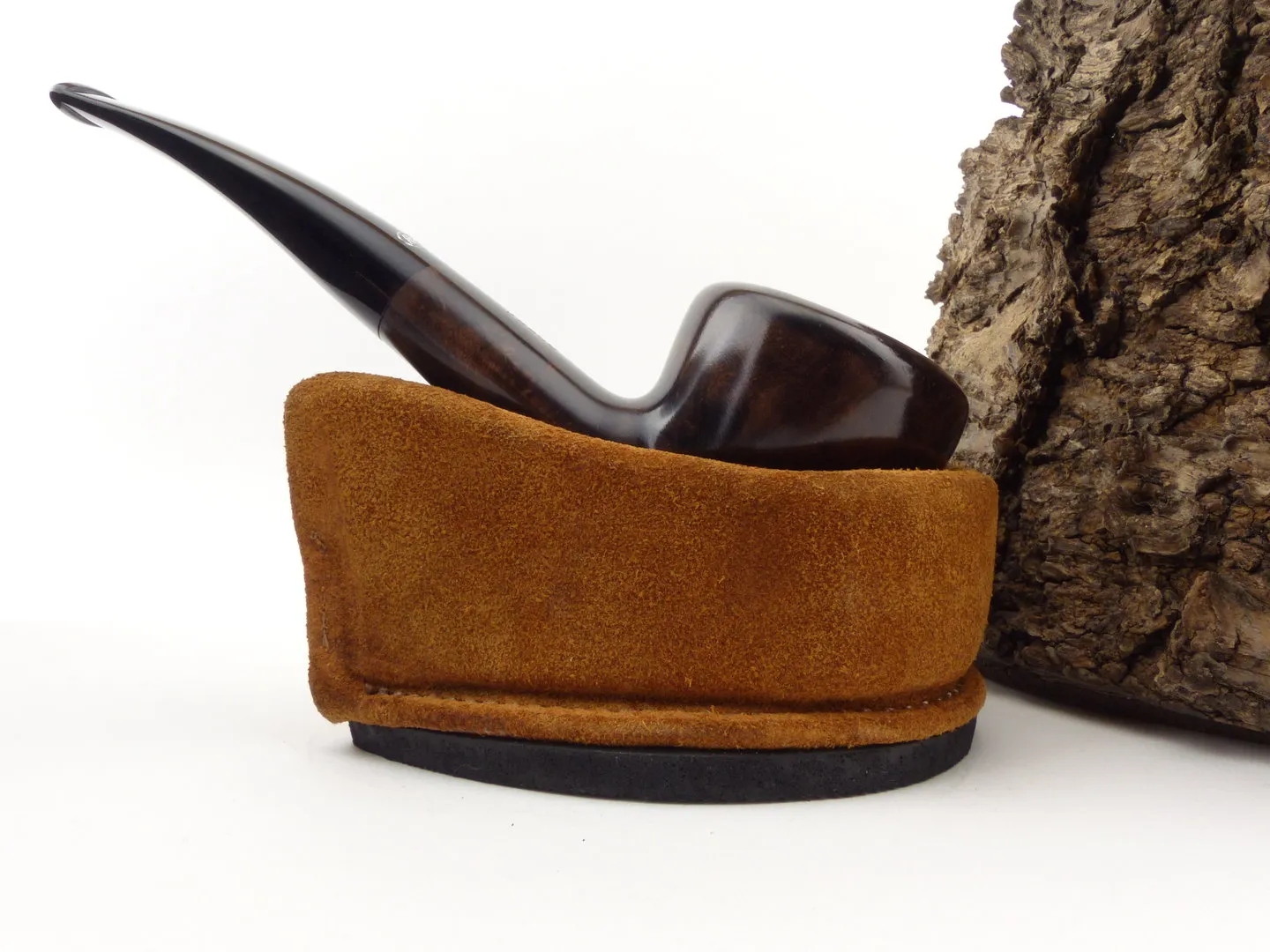 Pfeifenständer Velourleder braun Boden 1er – Produktbild 6