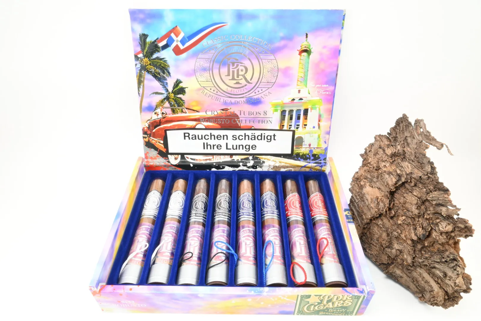 PDR 1878 Robusto Collection Crystal Tubos 8 Sampler – Produktbild 2