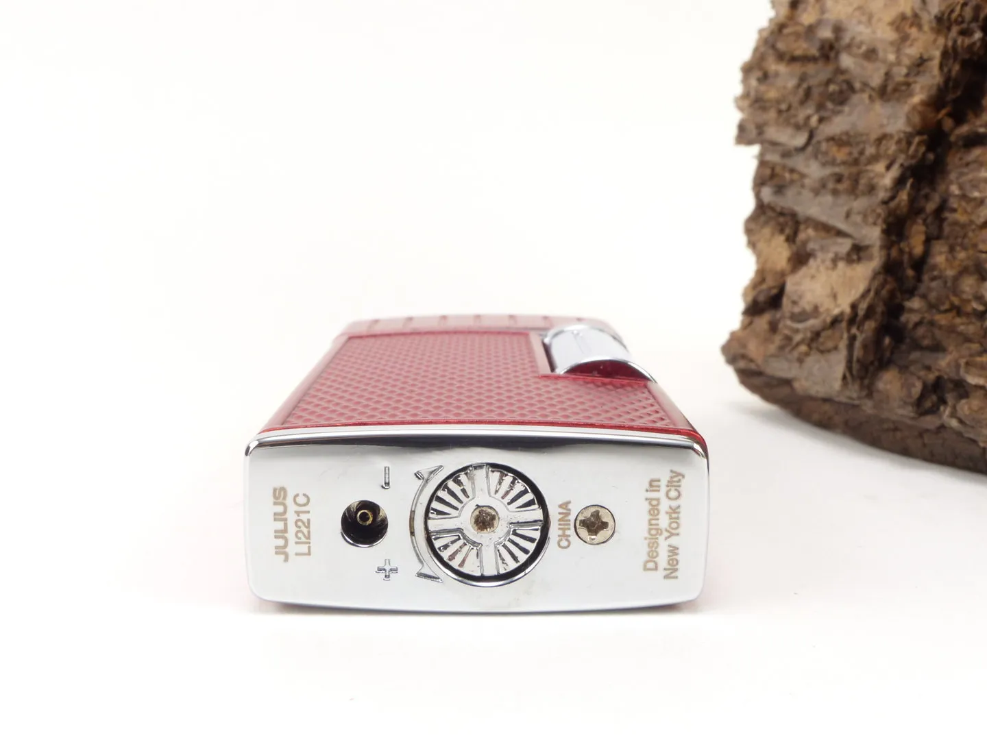 Colibri Pfeifenfeuerzeug Julius rot chrom – Produktbild 5