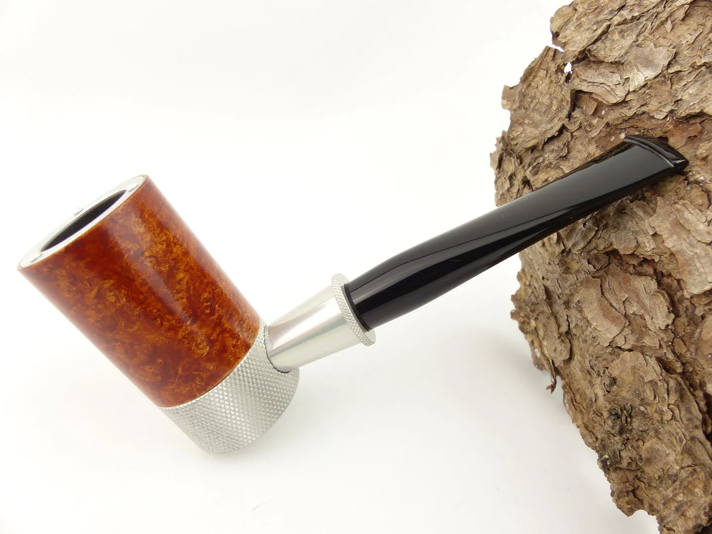 Tsuge Pfeife Roulette glatt silber Filter