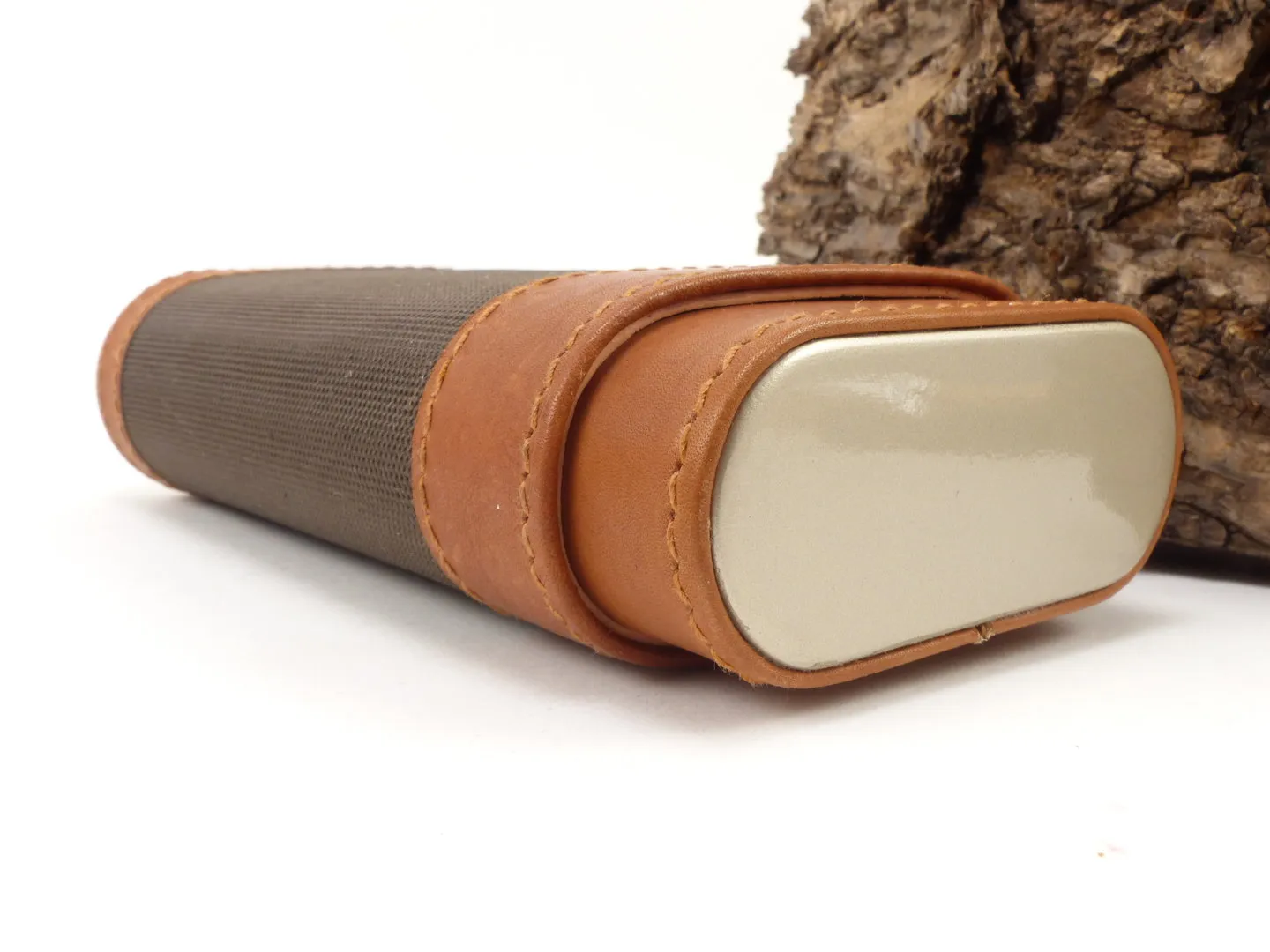 Zigarren Etui Leder Hell/Dunkel 3er