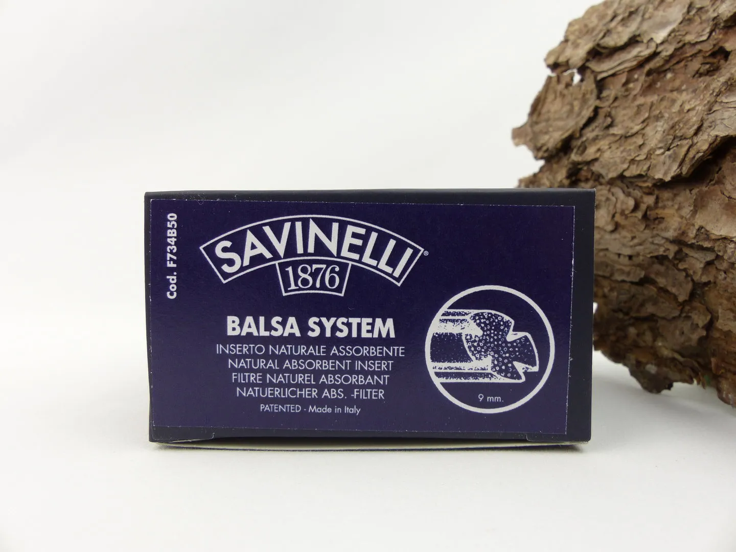 Savinelli Balsa Pfeifen-Filter 9mm 50 St. – Produktbild 2