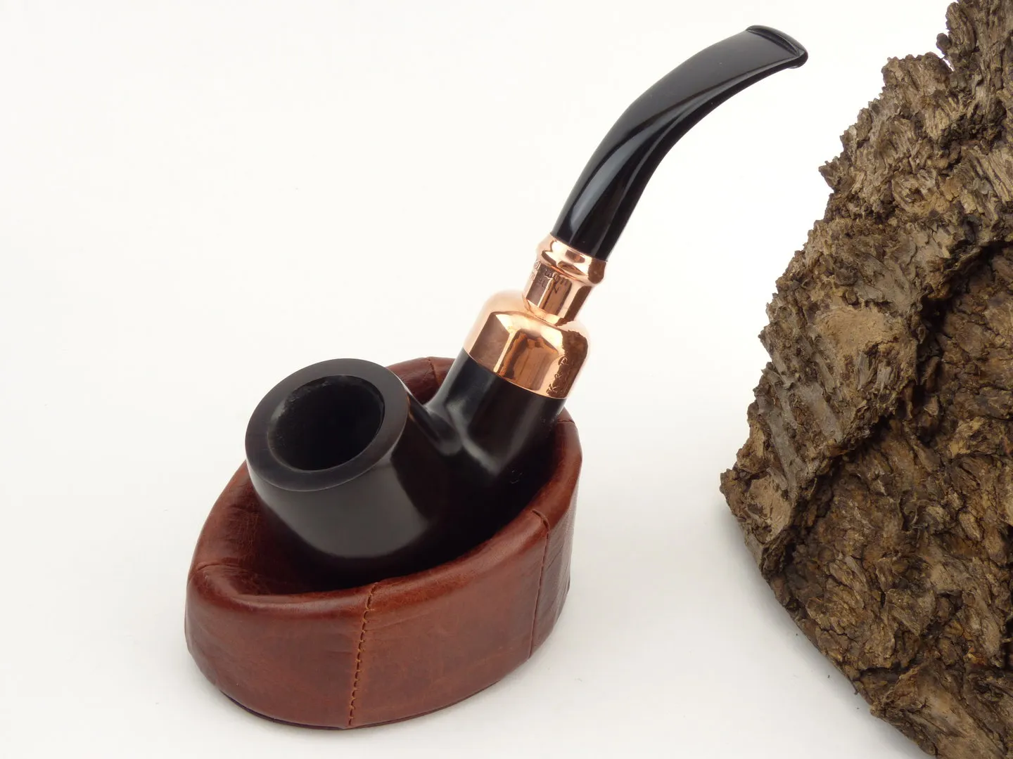 Pfeifenständer Pantoffel Leder Braun 1er – Produktbild 4