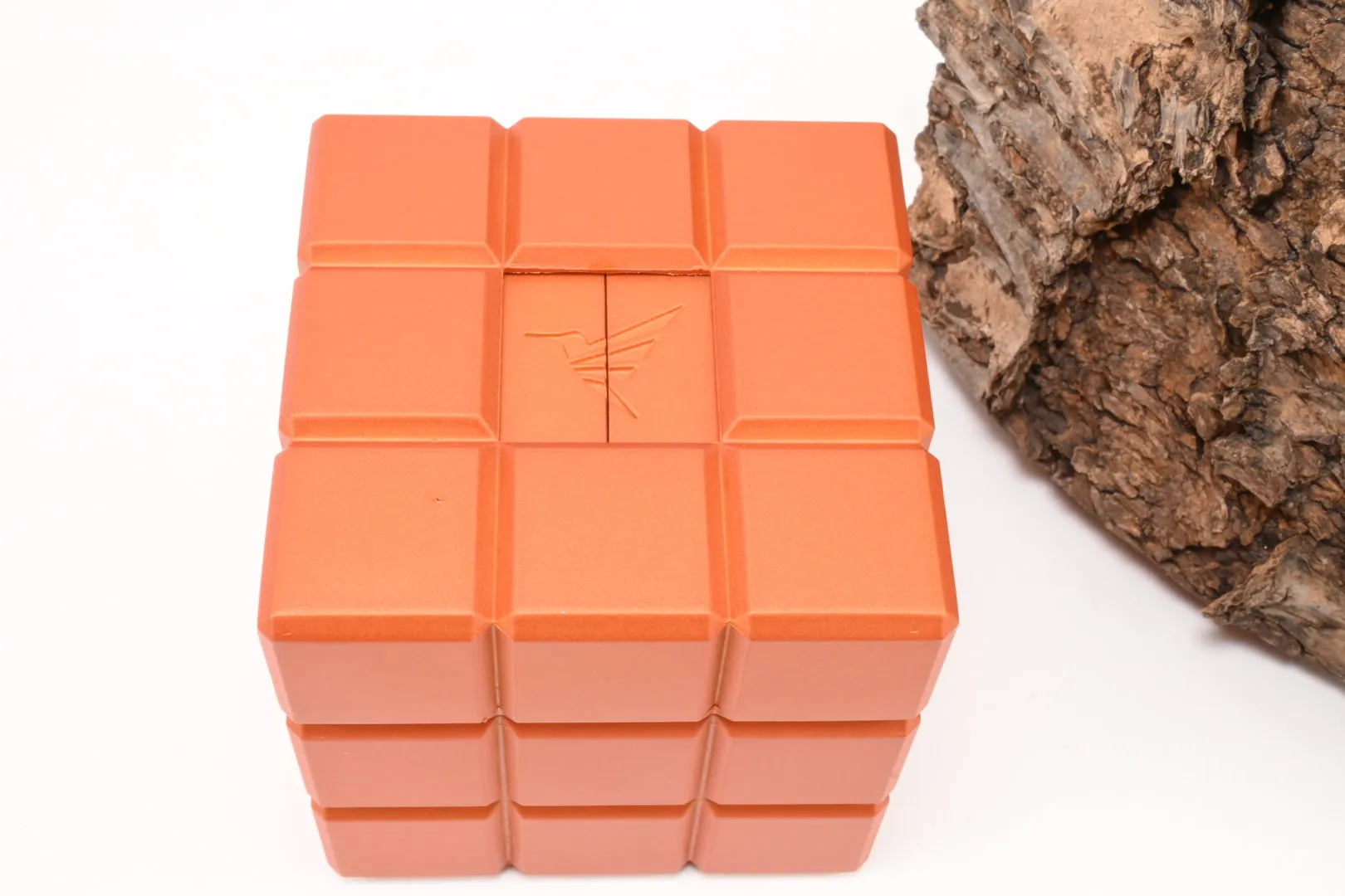 Colibri Tischfeuerzeug Heritage Cube orange – Produktbild 7
