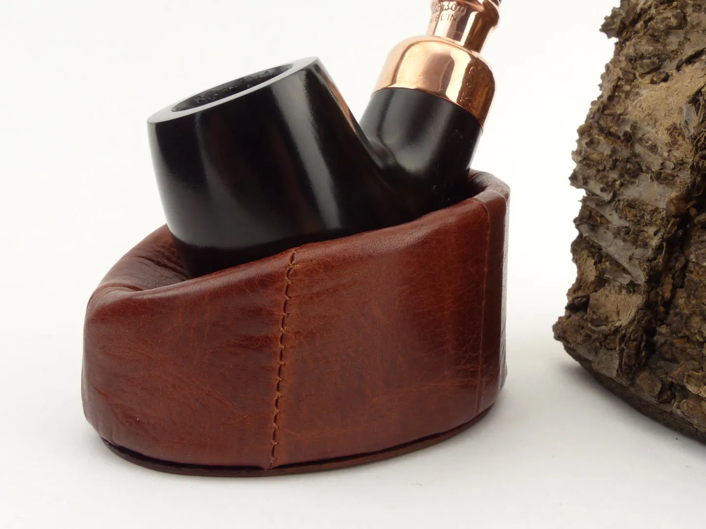 Pfeifenständer Pantoffel Leder Braun 1er – Produktbild 5