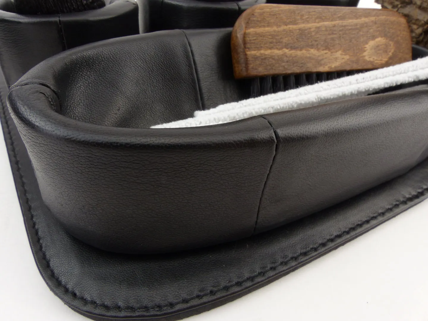 Pfeifenständer Kombi Leder schwarz 3er – Produktbild 7