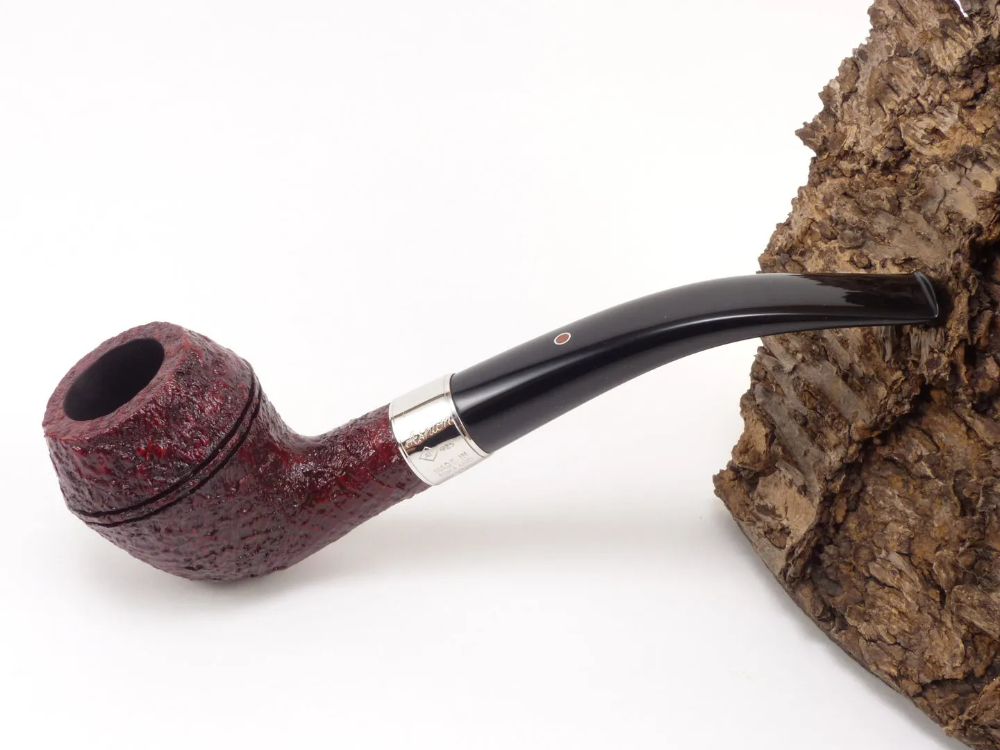 Ashton Pfeife XXX Pebble Grain Silver 9mm #46