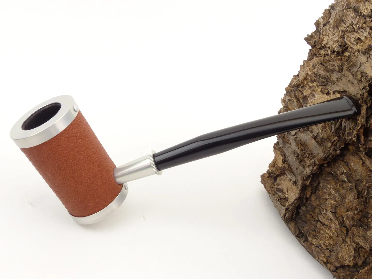 Tsuge Pfeife Metal Tankard Leder Braun