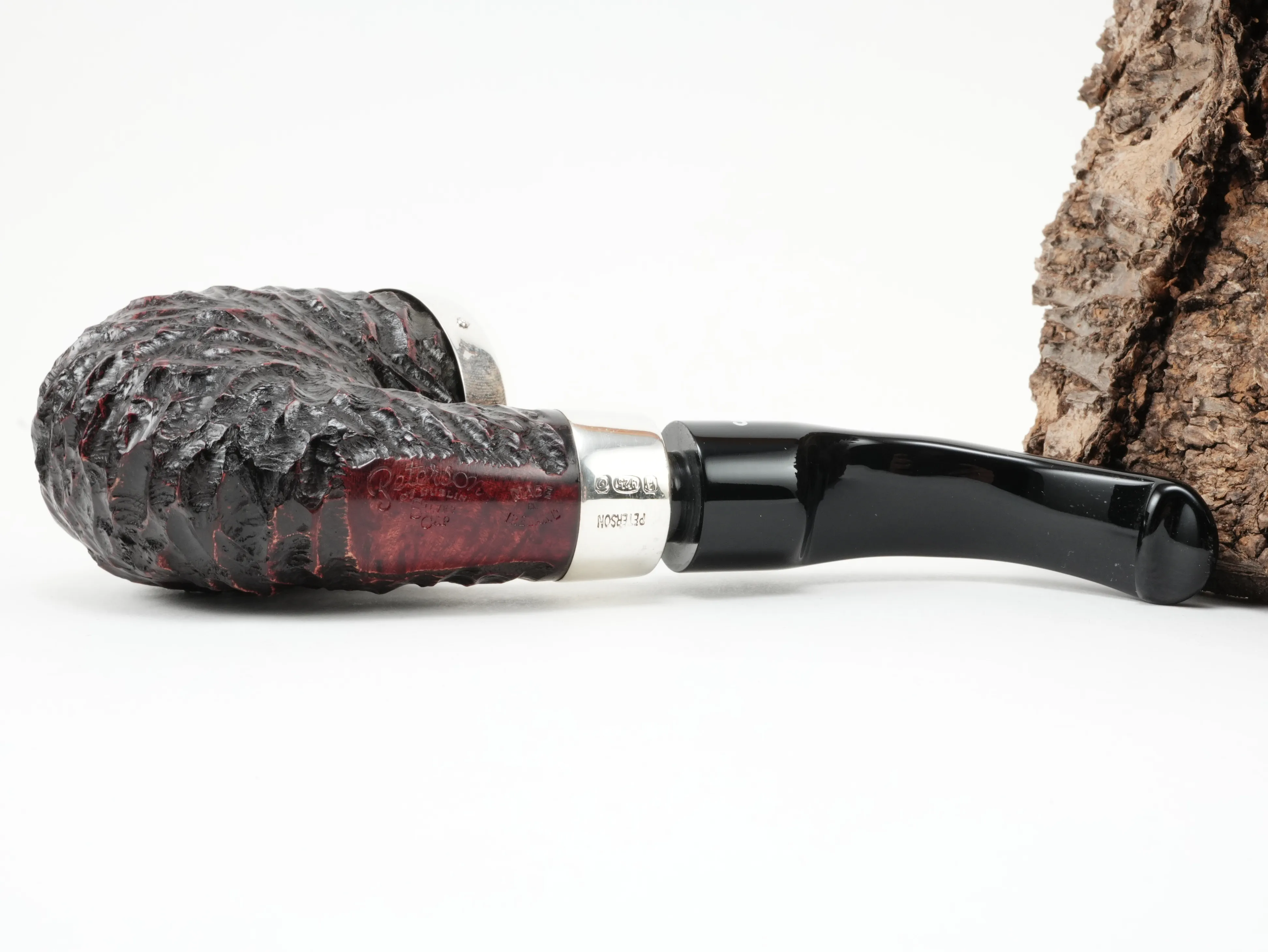 Peterson Pub Pipe rustic Silver Cap – Produktbild 7