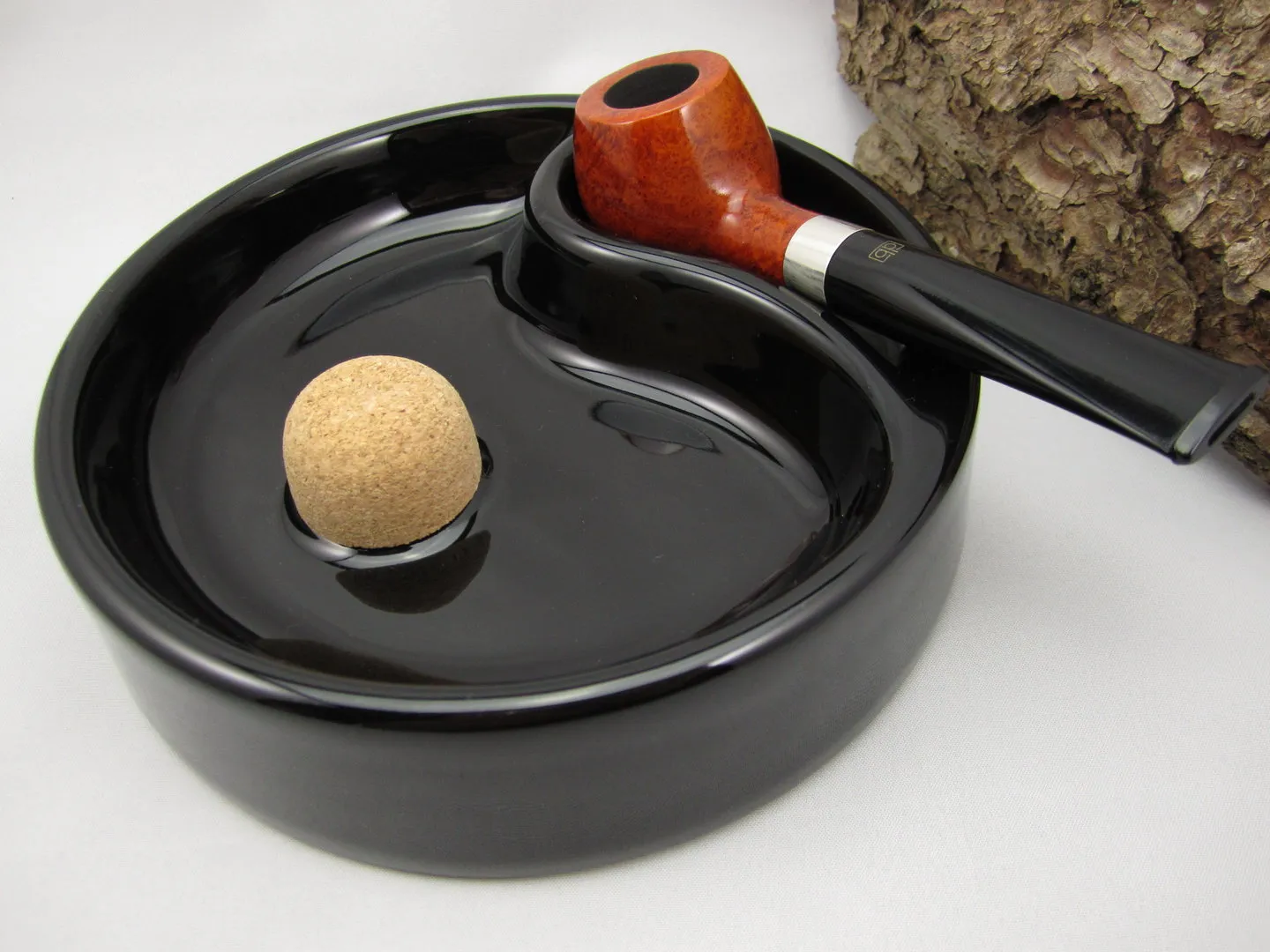 Pfeifenaschenbecher 16cm rund schwarz – Produktbild 4