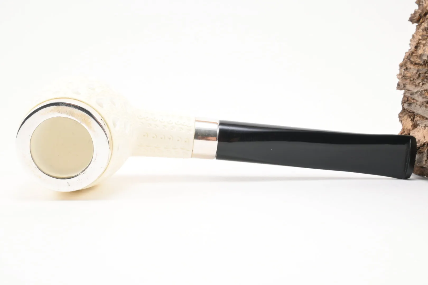 Meerschaum Pfeife Billiard graviert large Silber 2 von 1a Meerschaum – Produktbild 6