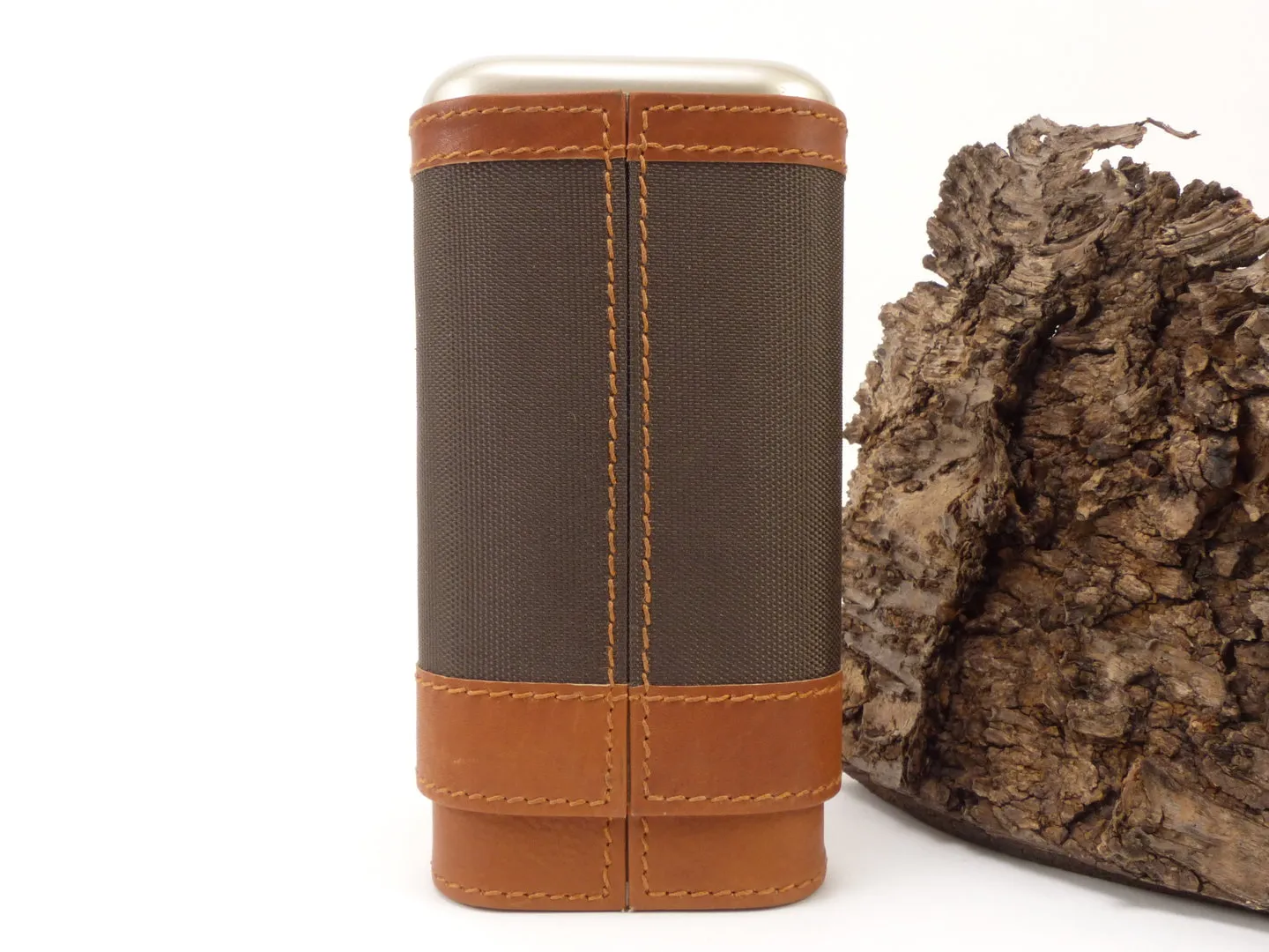 Zigarren Etui Leder Hell/Dunkel 3er – Produktbild 4
