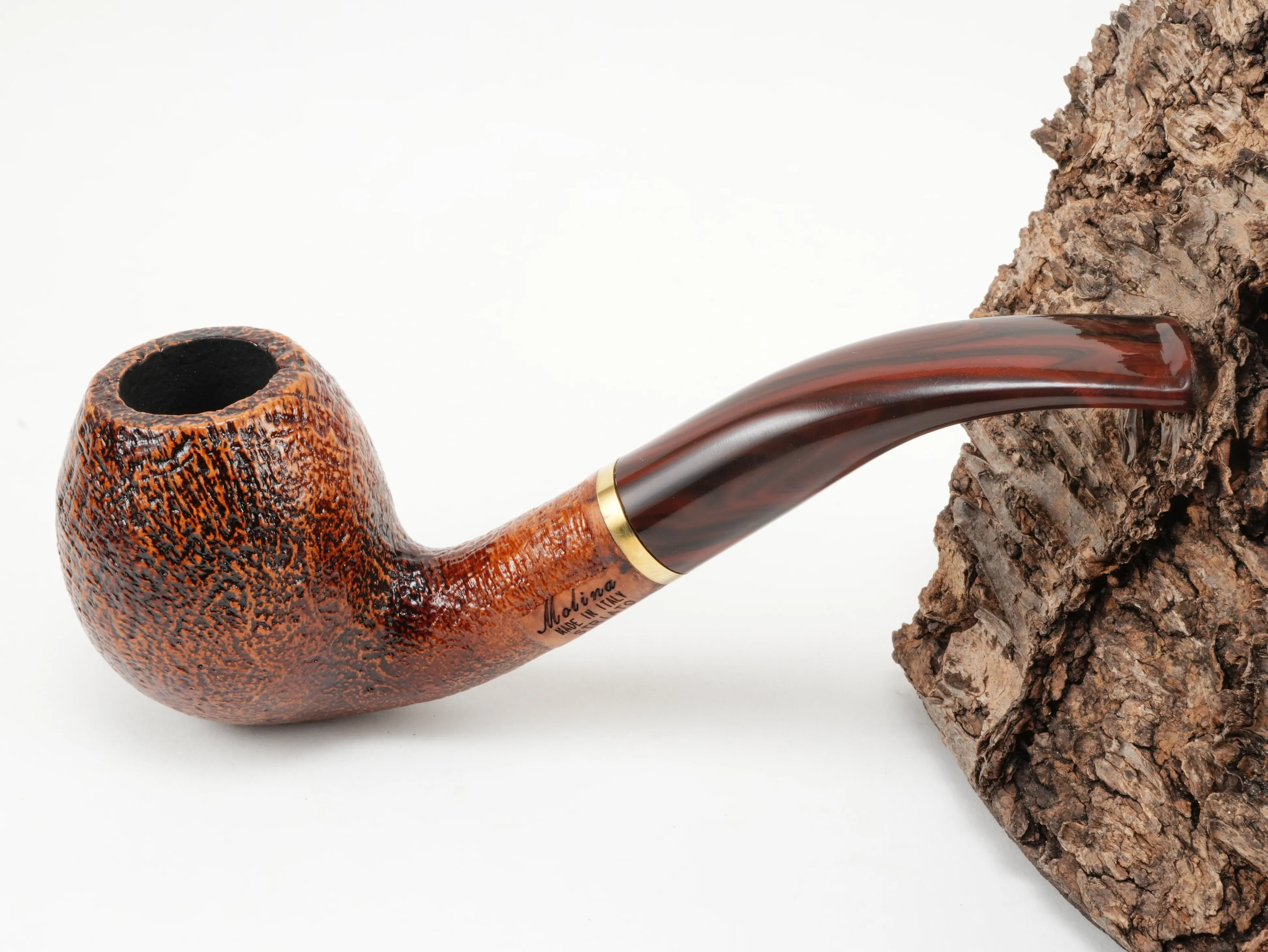 Molina Striato Pfeife sand braun 8