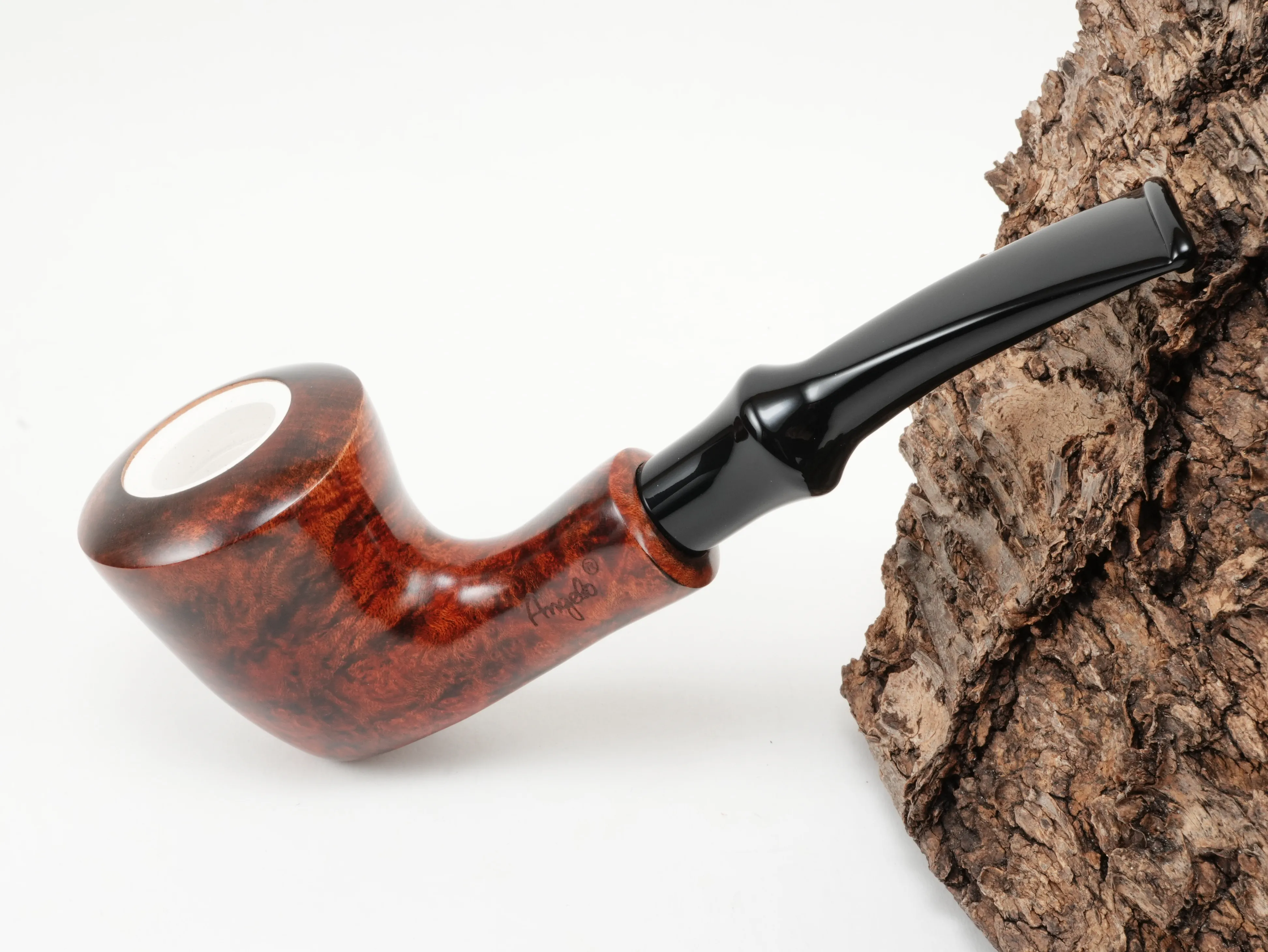 Angelo Pfeife mit Meerschaumeinsatz und Tasche 300011