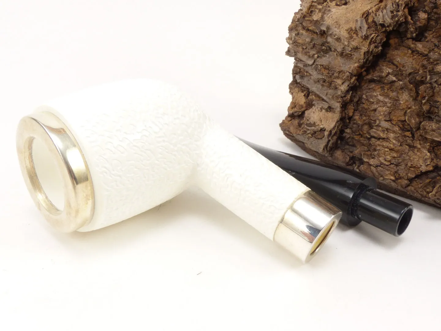 Meerschaum Pfeife Billiard graviert large Silber von 1a Meerschaum – Produktbild 8
