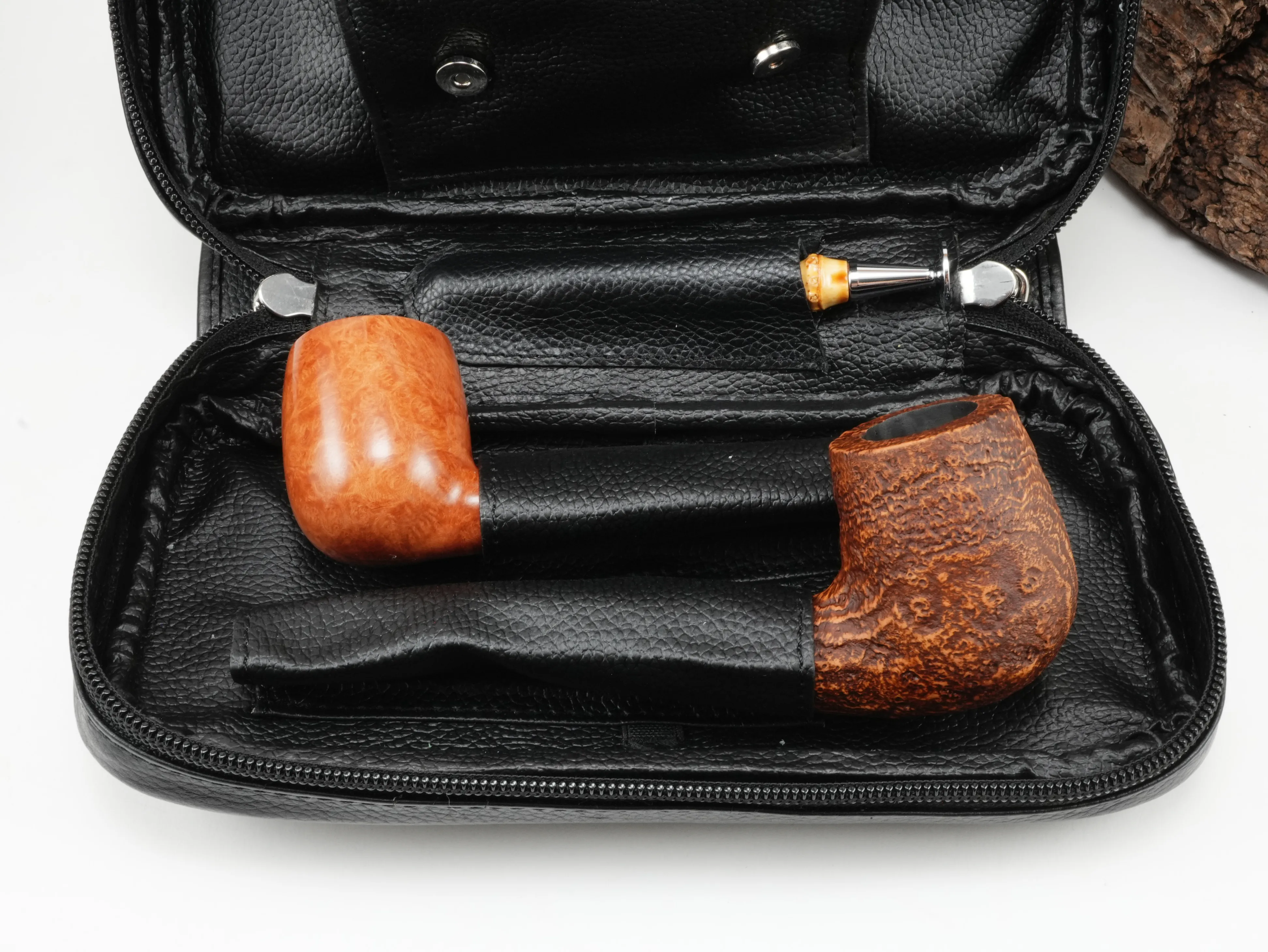 Guy Janot Pfeifentasche 2er Schwarz 6012 – Produktbild 3