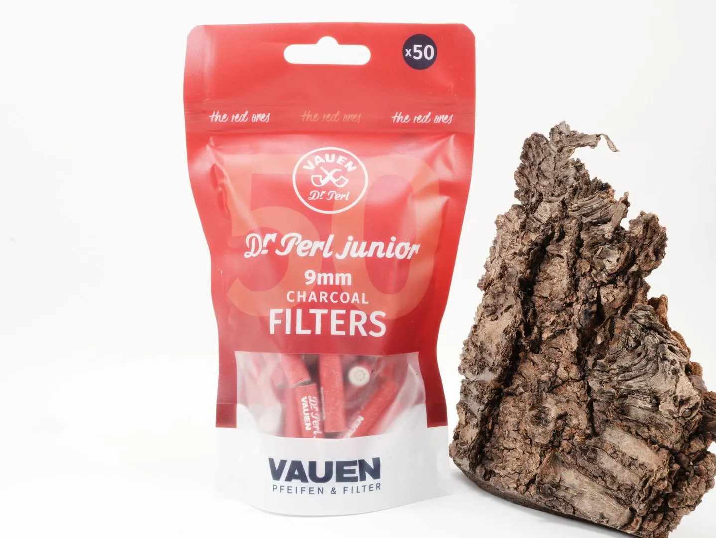 Vauen Pfeifen-Filter mit Aktivkohle 9mm 50 Stück Beutel