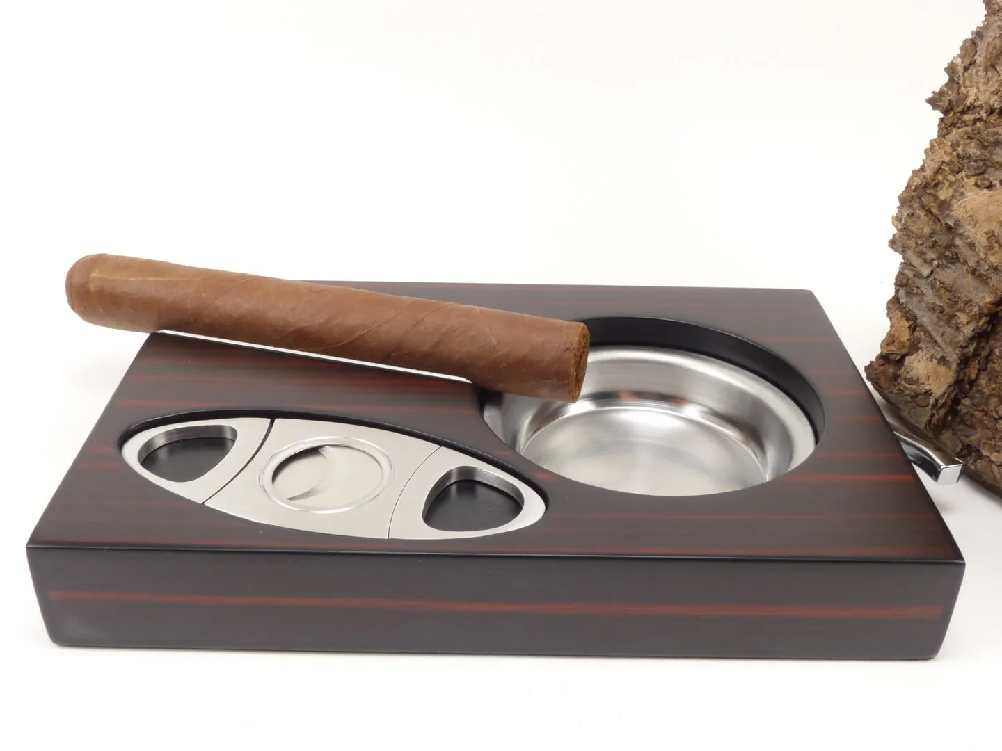 Zigarren Set Ebony Mit Ascher Und Cutter