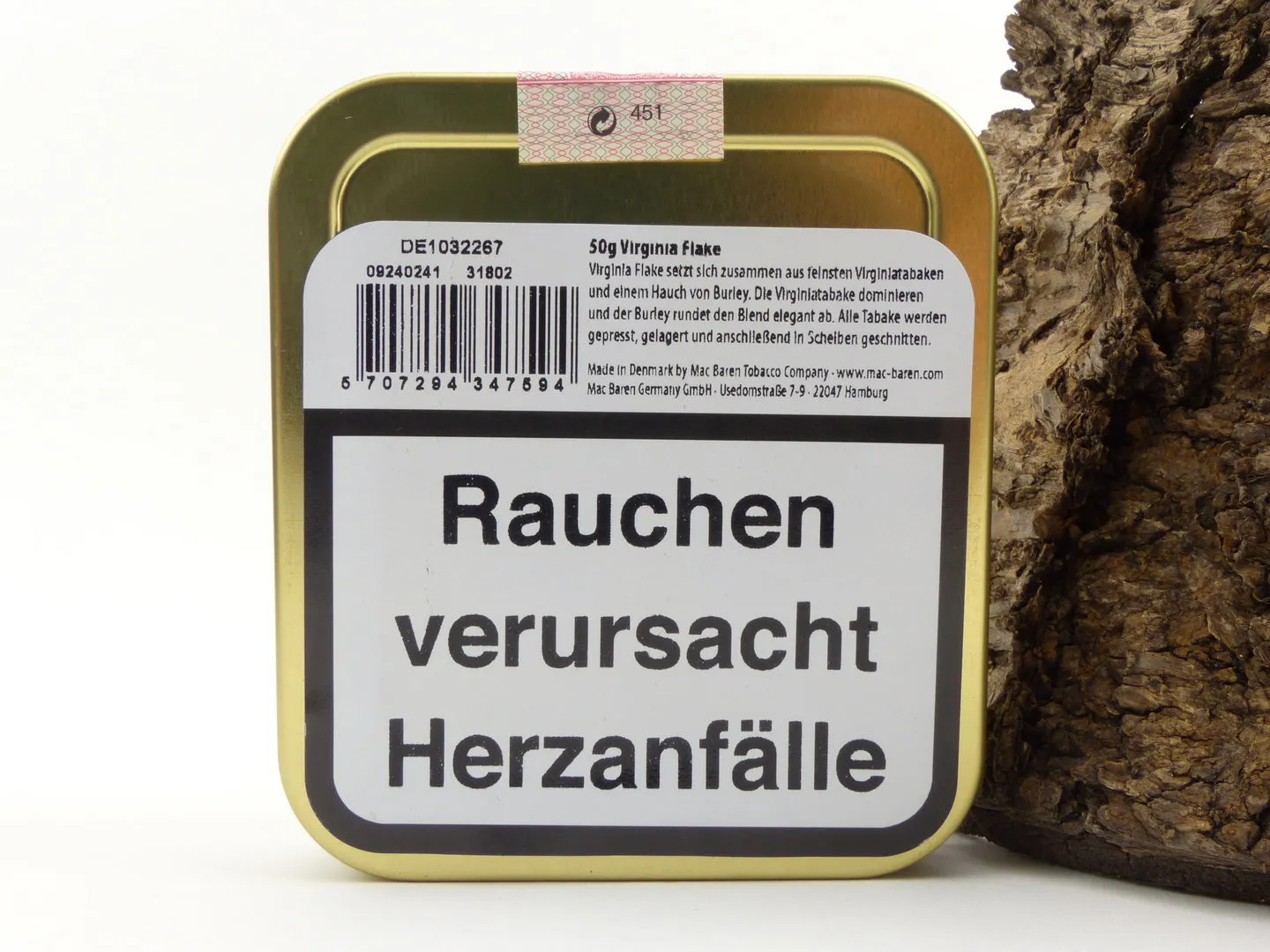 Mac Baren Pfeifentabak Virginia Flake 50g – Produktbild 2