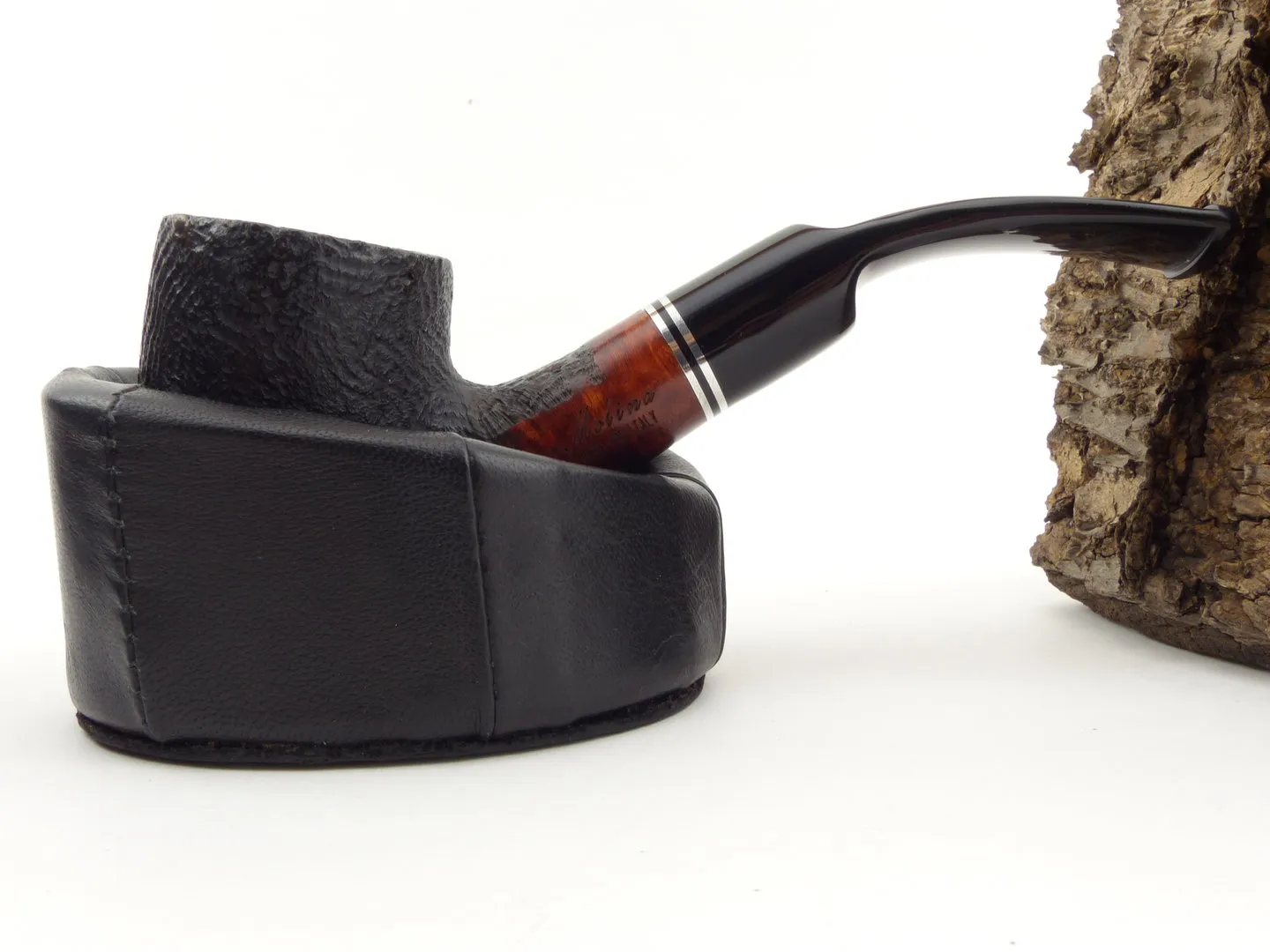 Pfeifenständer Pantoffel Leder schwarz 1er – Produktbild 6