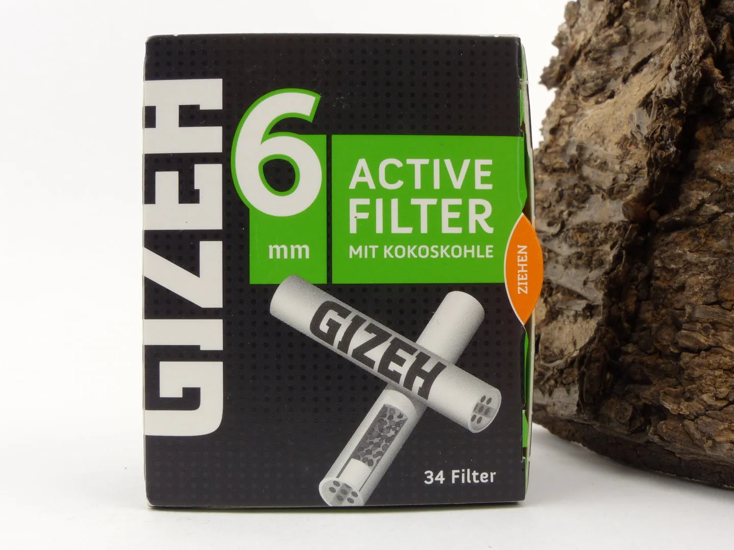 GIZEH Aktivkohlefilter 6mm 34 Stück