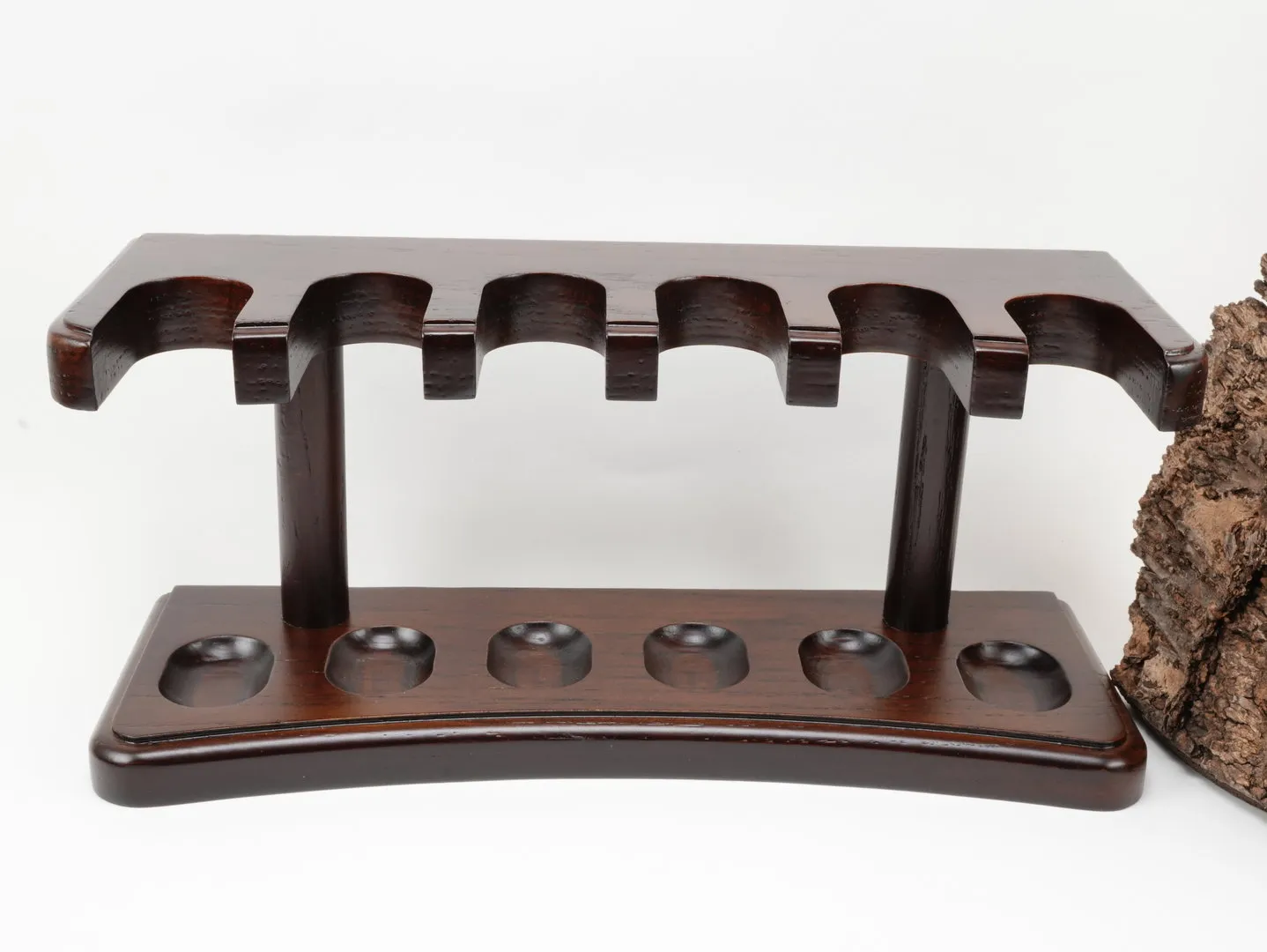 Pfeifenständer braun Holz 6 Pfeifen 706002