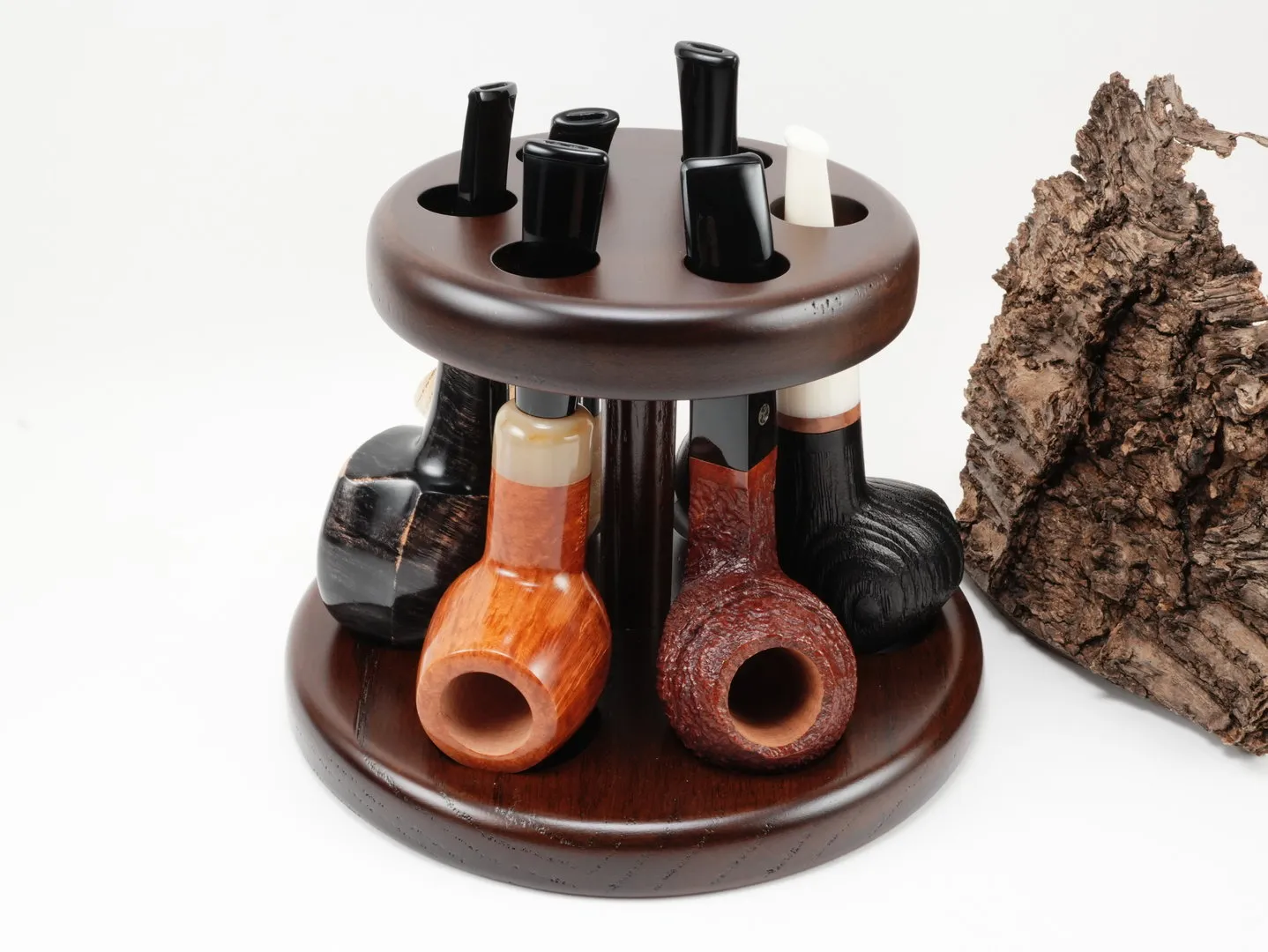 Pfeifenständer rund braun 6 Pfeifen 706001 – Produktbild 4