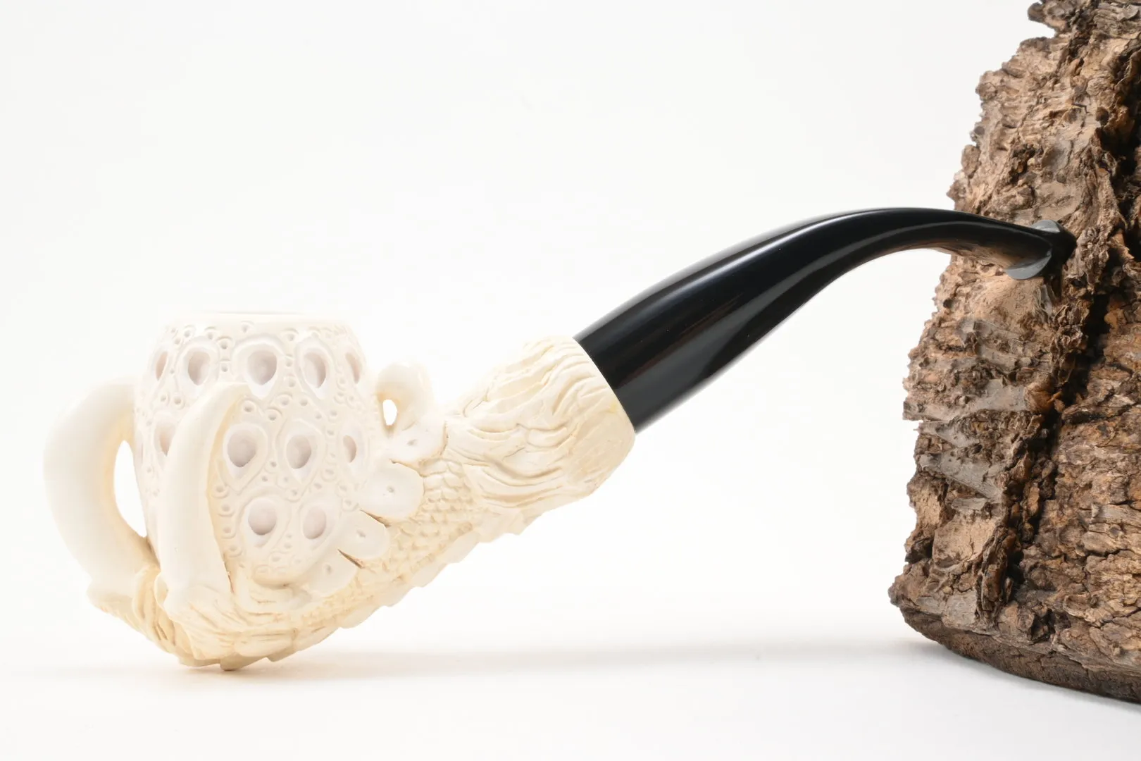 Meerschaum Pfeife Kralle graviert large von 1a Meerschaum – Produktbild 2