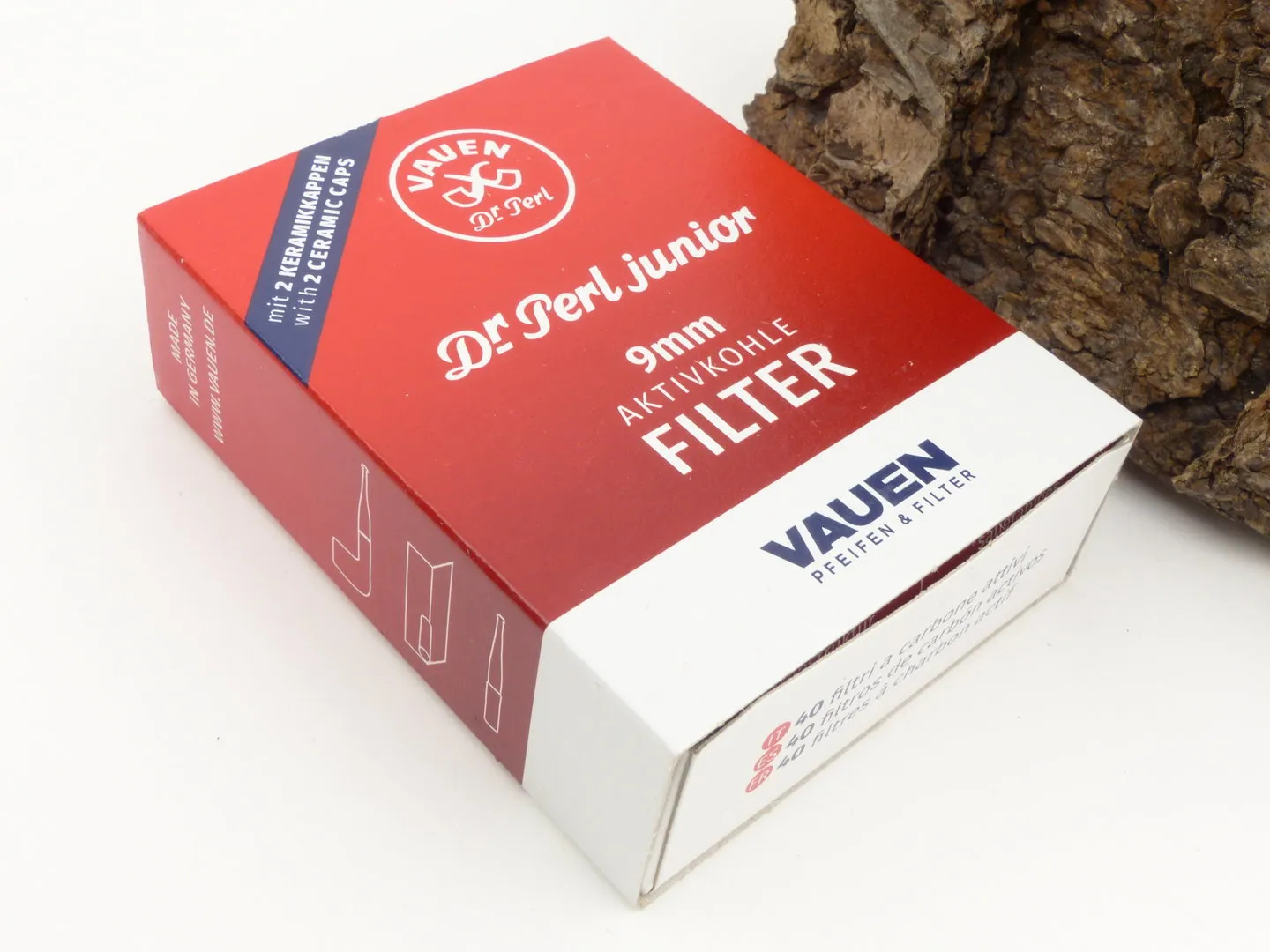 Vauen Pfeifen-Filter mit Aktivkohle 9mm 40 Stück – Produktbild 3