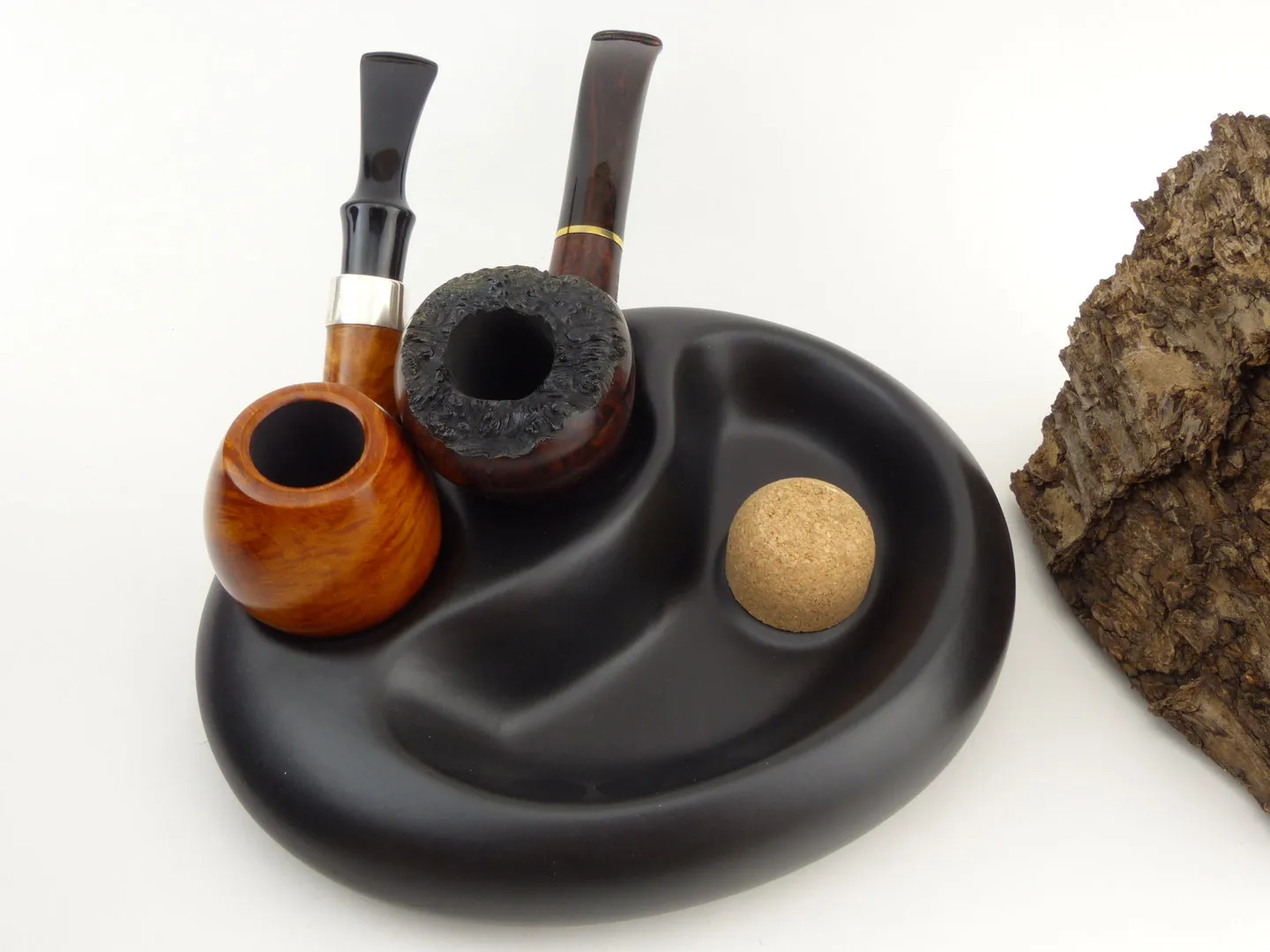 Pfeifenaschenbecher 2er oval schwarz matt – Produktbild 5