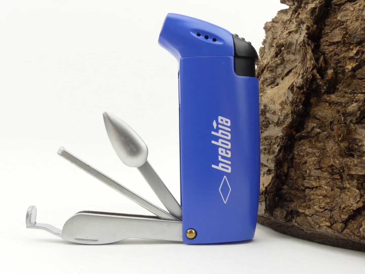 Brebbia Pfeifenfeuerzeug blau mit Besteck – Produktbild 7