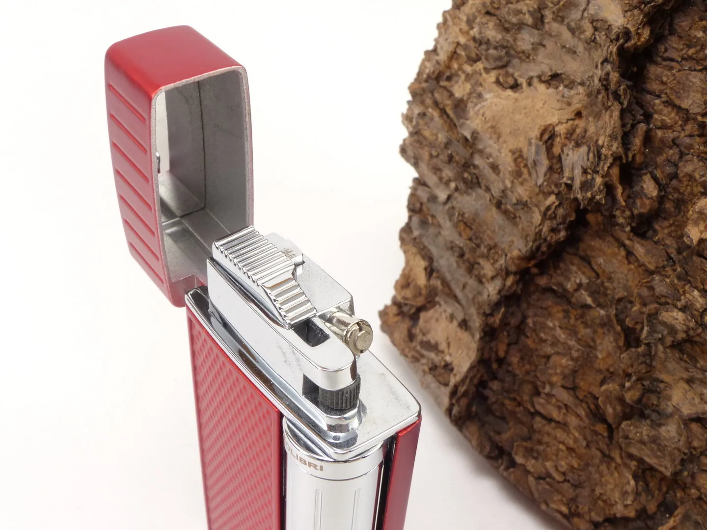 Colibri Pfeifenfeuerzeug Julius rot chrom – Produktbild 6
