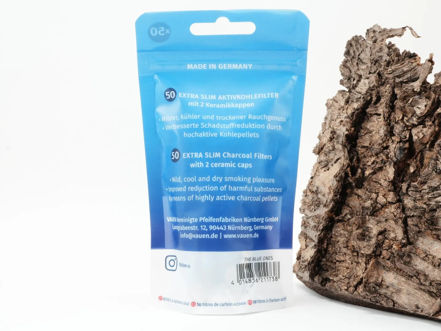 Vauen Pfeifen-Filter Aktivkohle 6mm 50 Stück Beutel – Produktbild 3