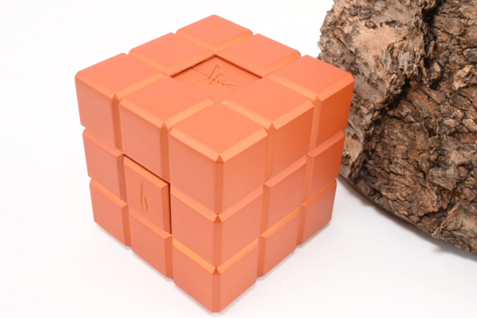 Colibri Tischfeuerzeug Heritage Cube orange – Produktbild 4